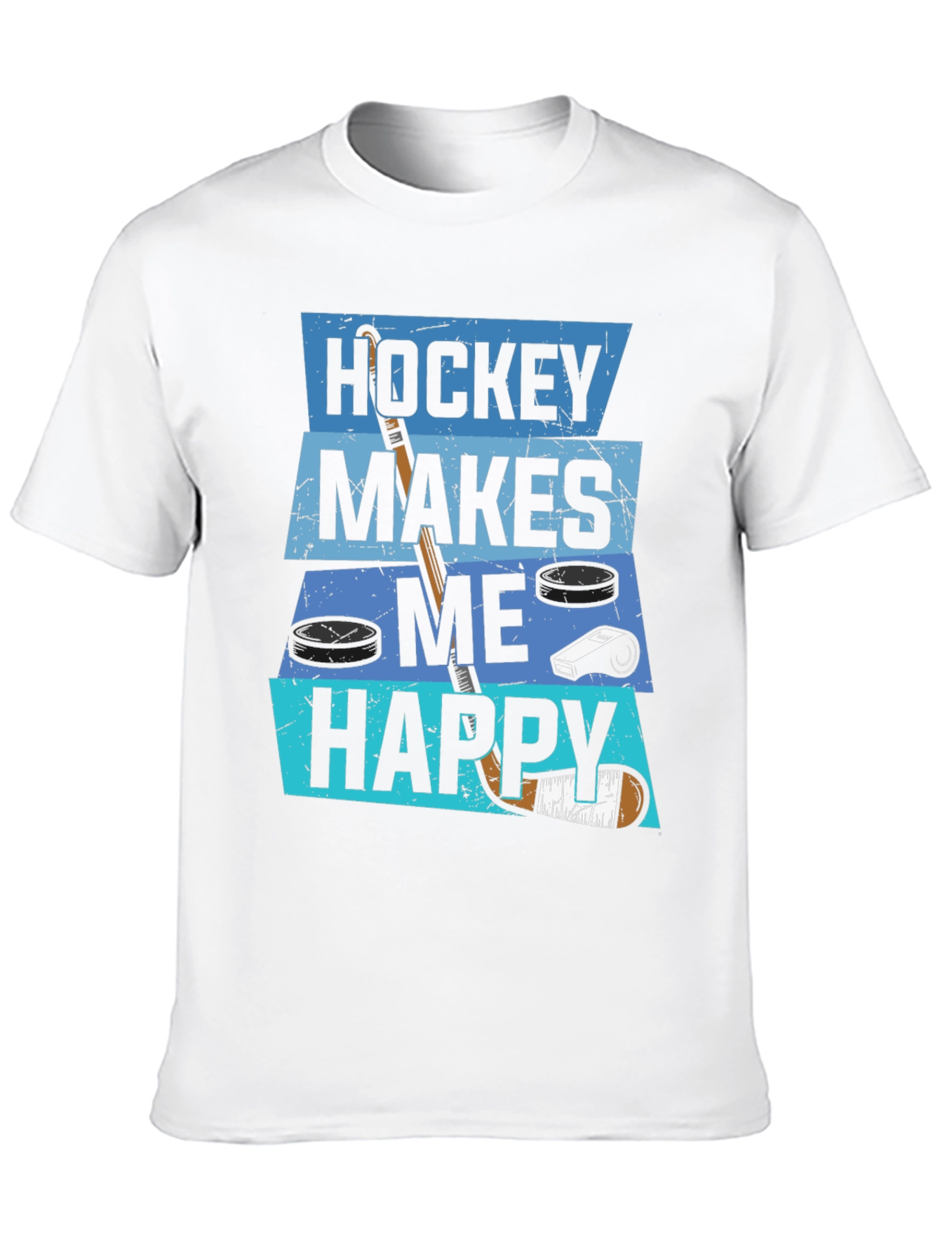 Hockey Makes Me Happy Graphic T-Shirt