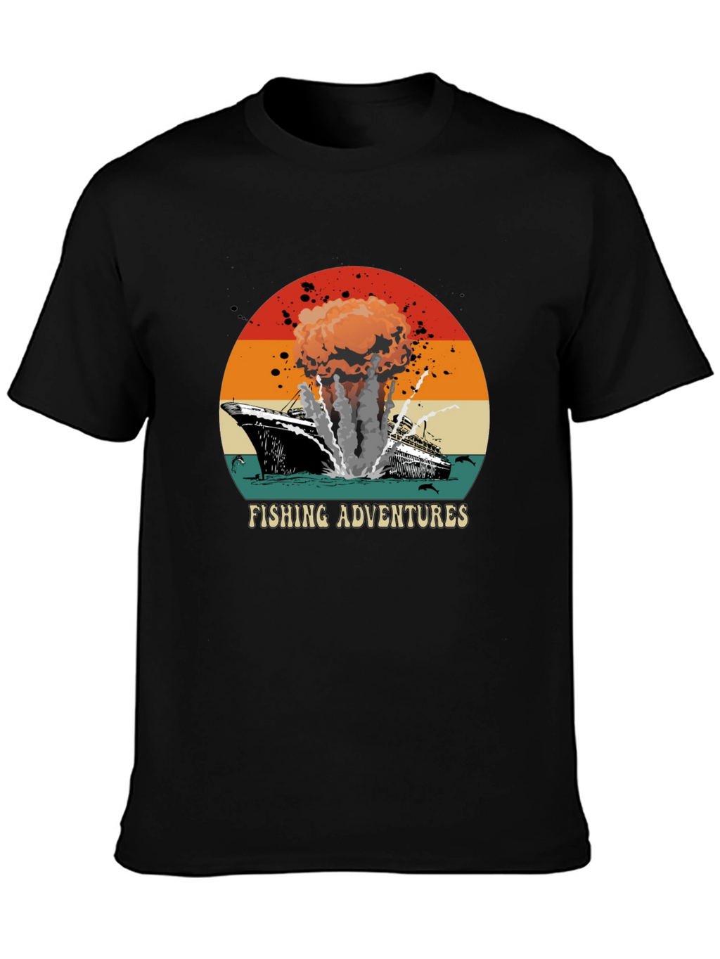 Fishing Adventures Graphic Tee - Retro Style