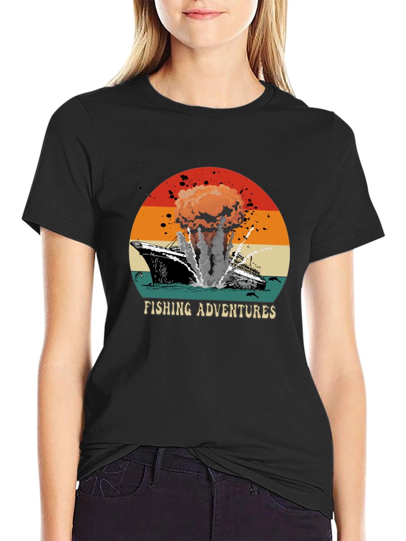 Fishing Adventures Graphic Tee - Retro Style