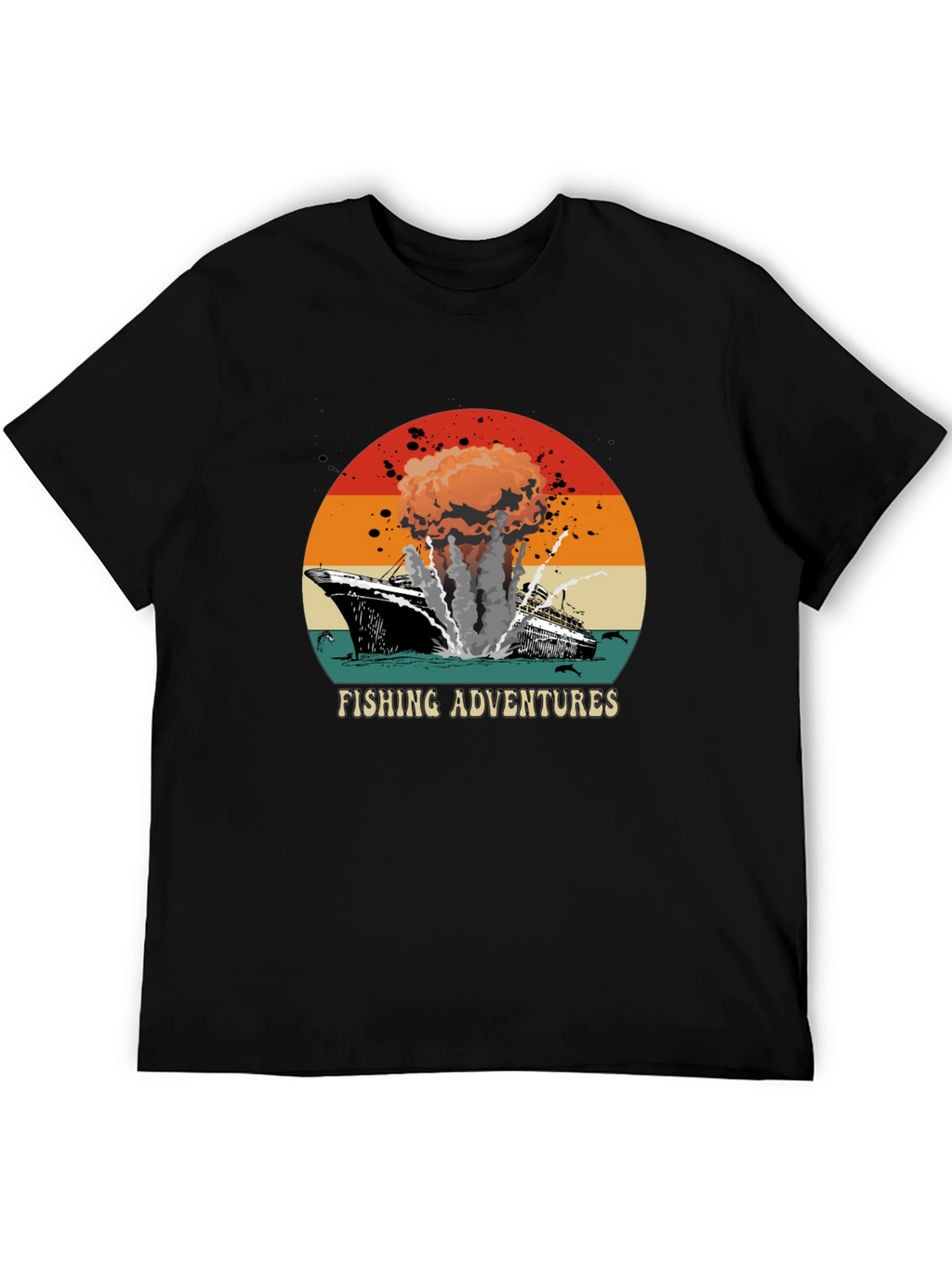 Fishing Adventures Graphic Tee - Retro Style