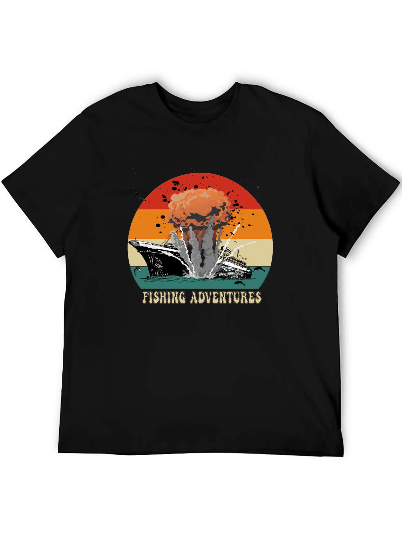 Fishing Adventures Graphic Tee - Retro Style