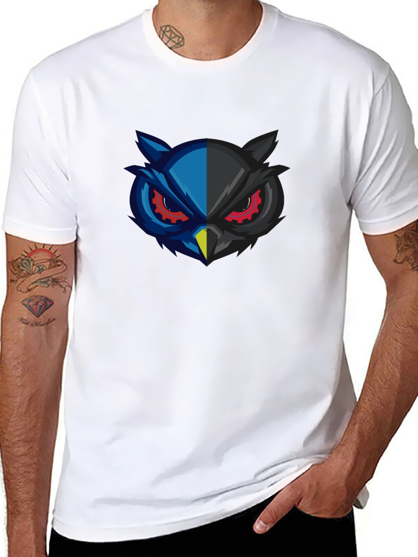 Owl Graphic Black T-Shirt