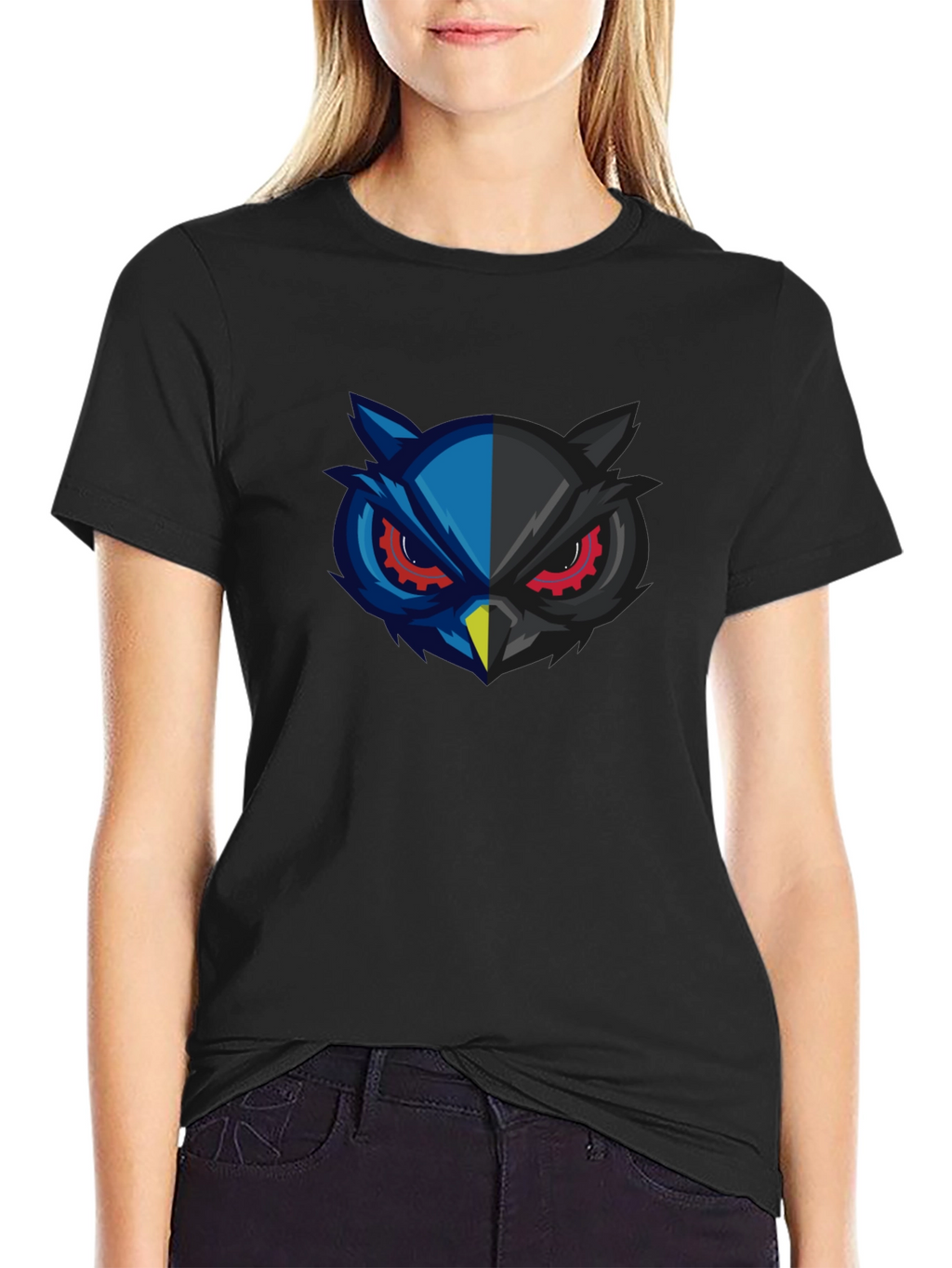 Owl Graphic Black T-Shirt