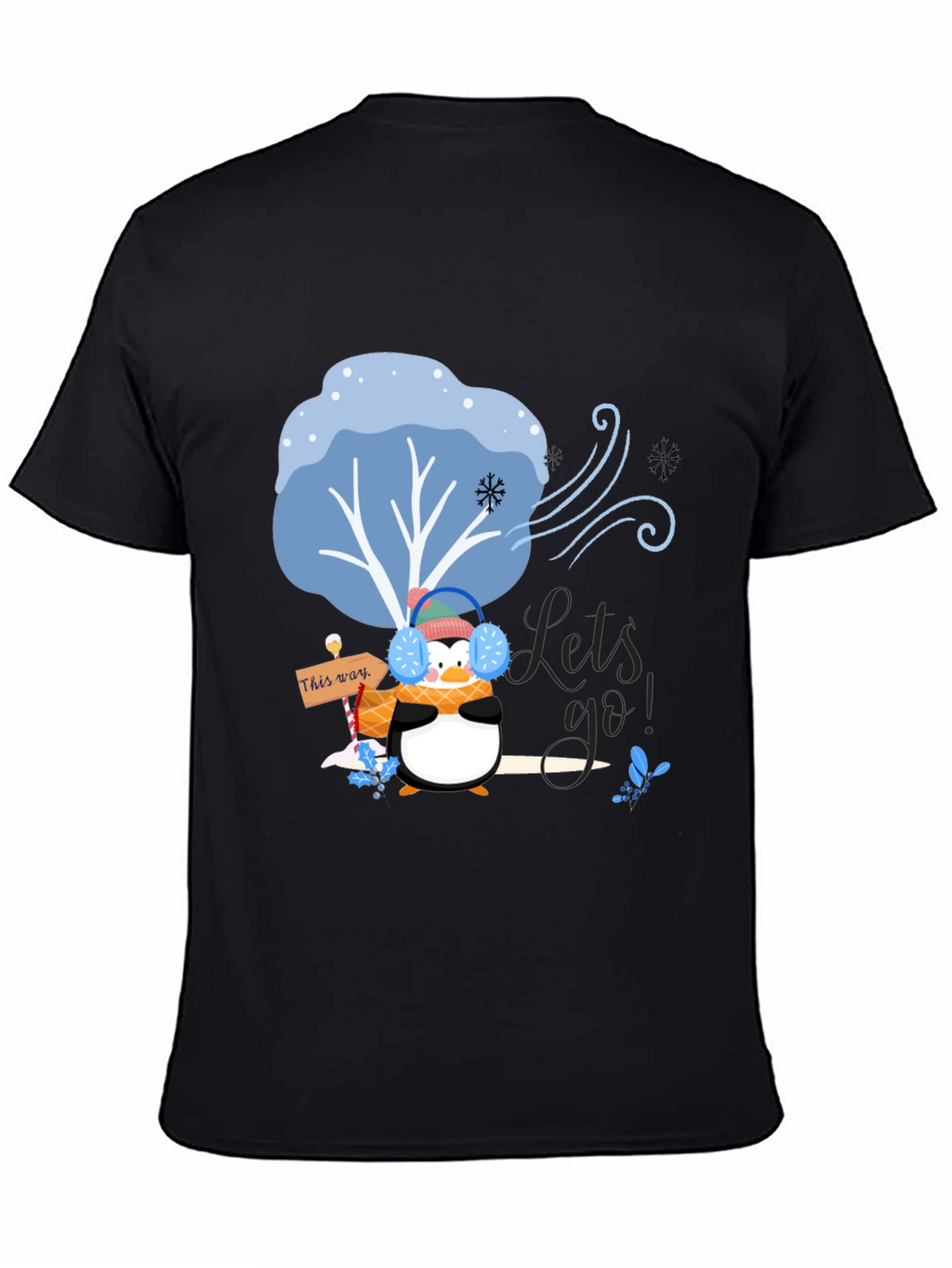 Winter Penguin T-Shirt - Lets Go!