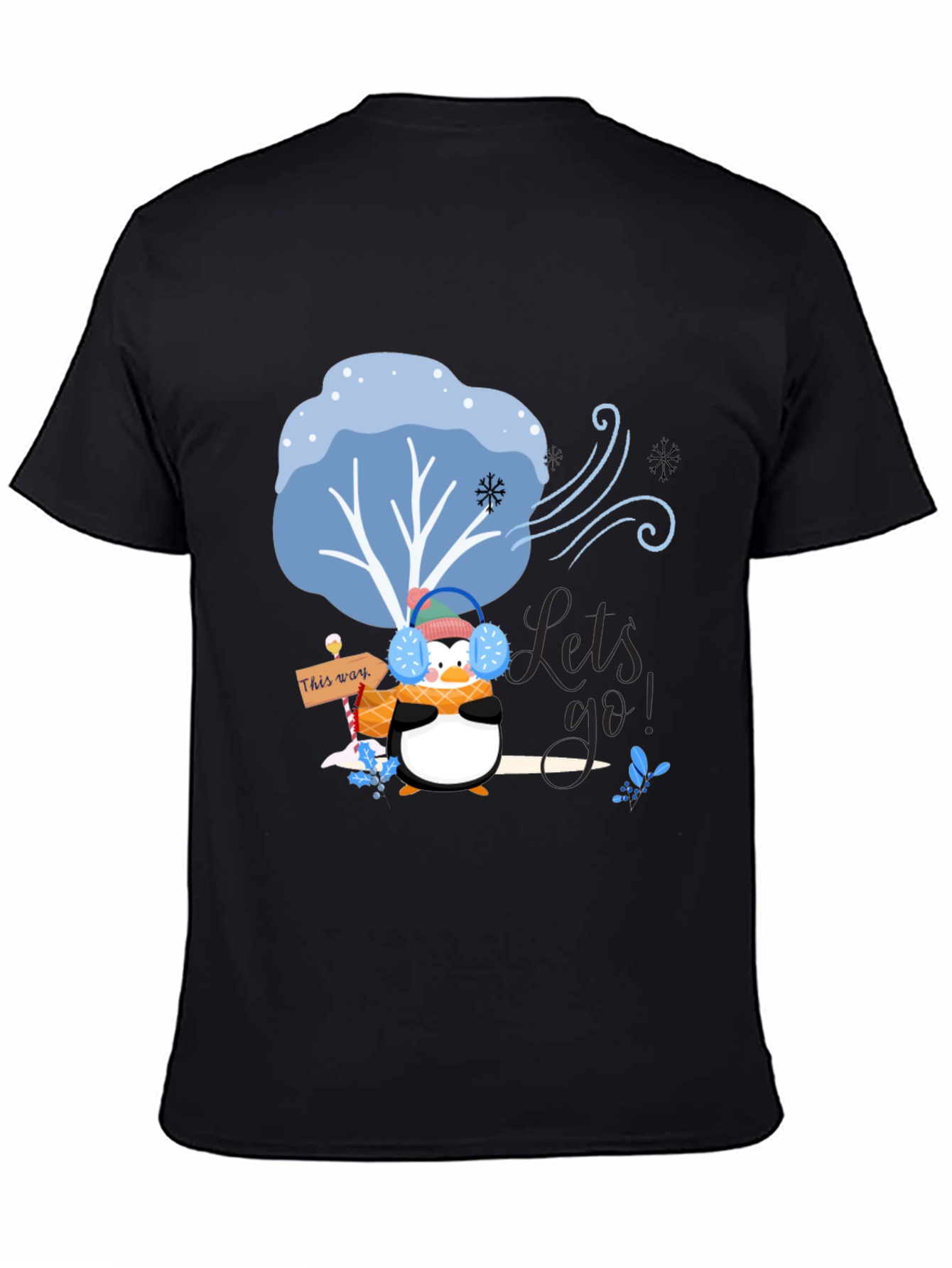 Winter Penguin T-Shirt - Lets Go!