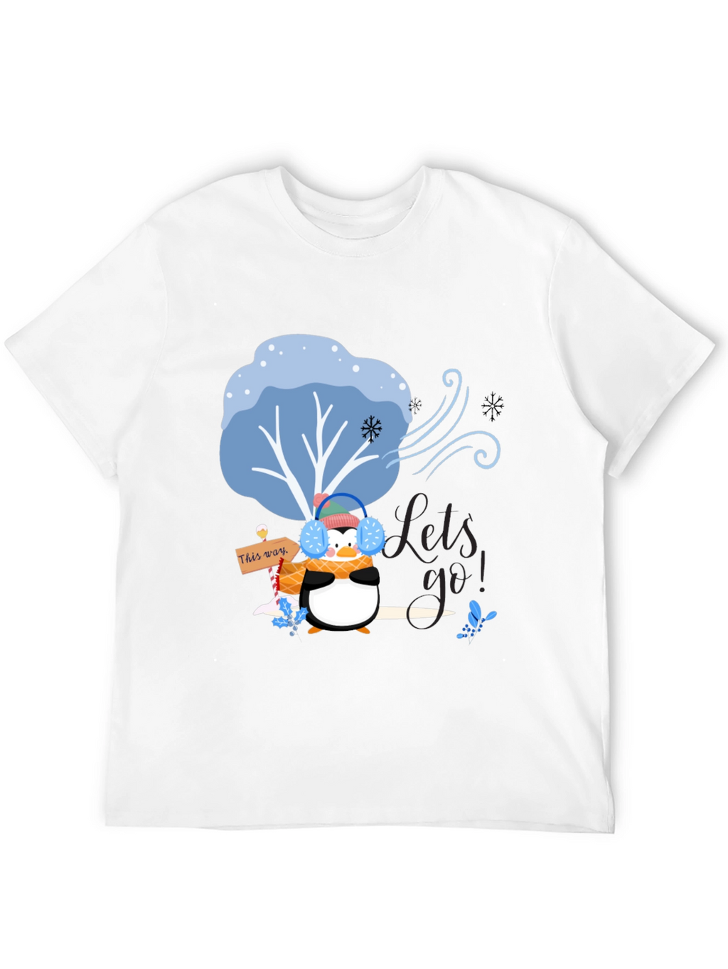 Winter Penguin T-Shirt - Lets Go!