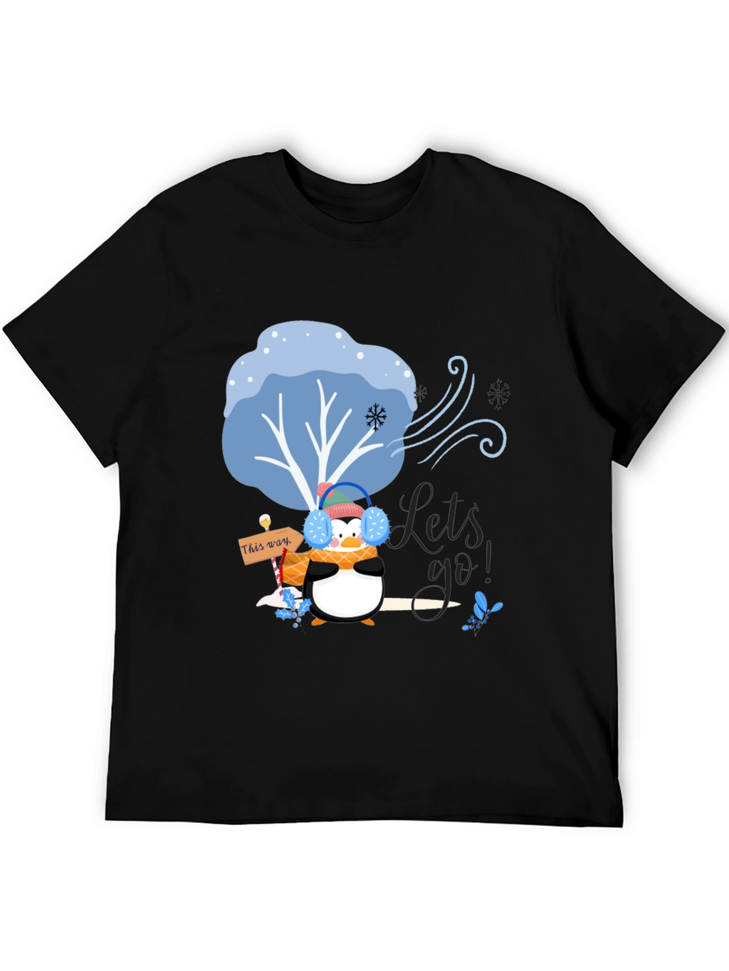 Winter Penguin T-Shirt - Lets Go!