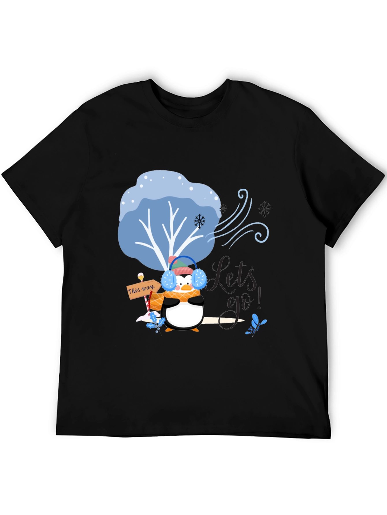 Winter Penguin T-Shirt - Lets Go!