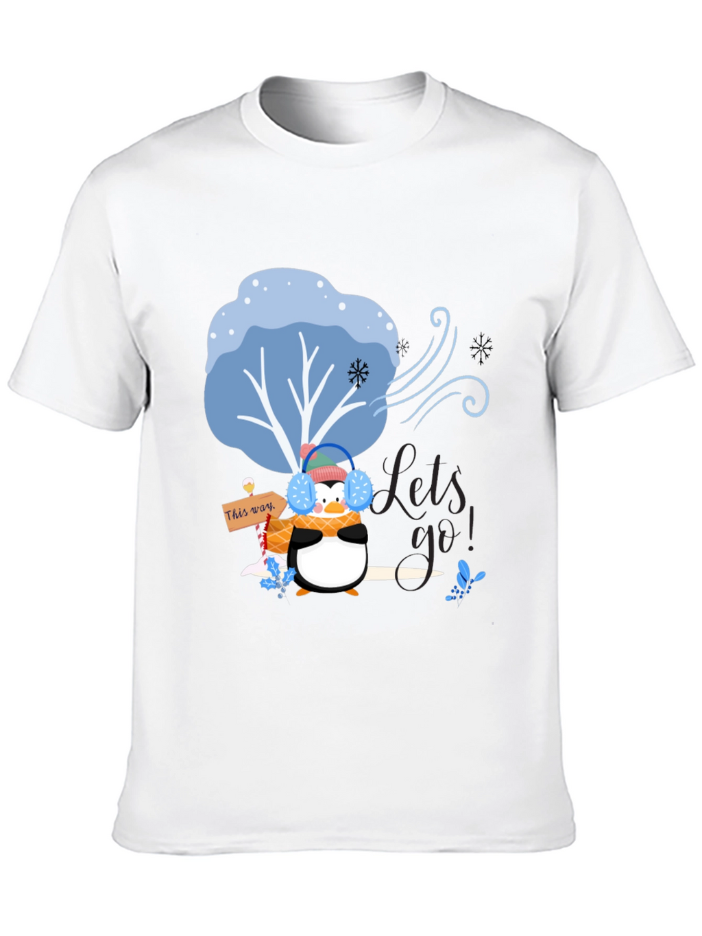 Winter Penguin T-Shirt - Lets Go!