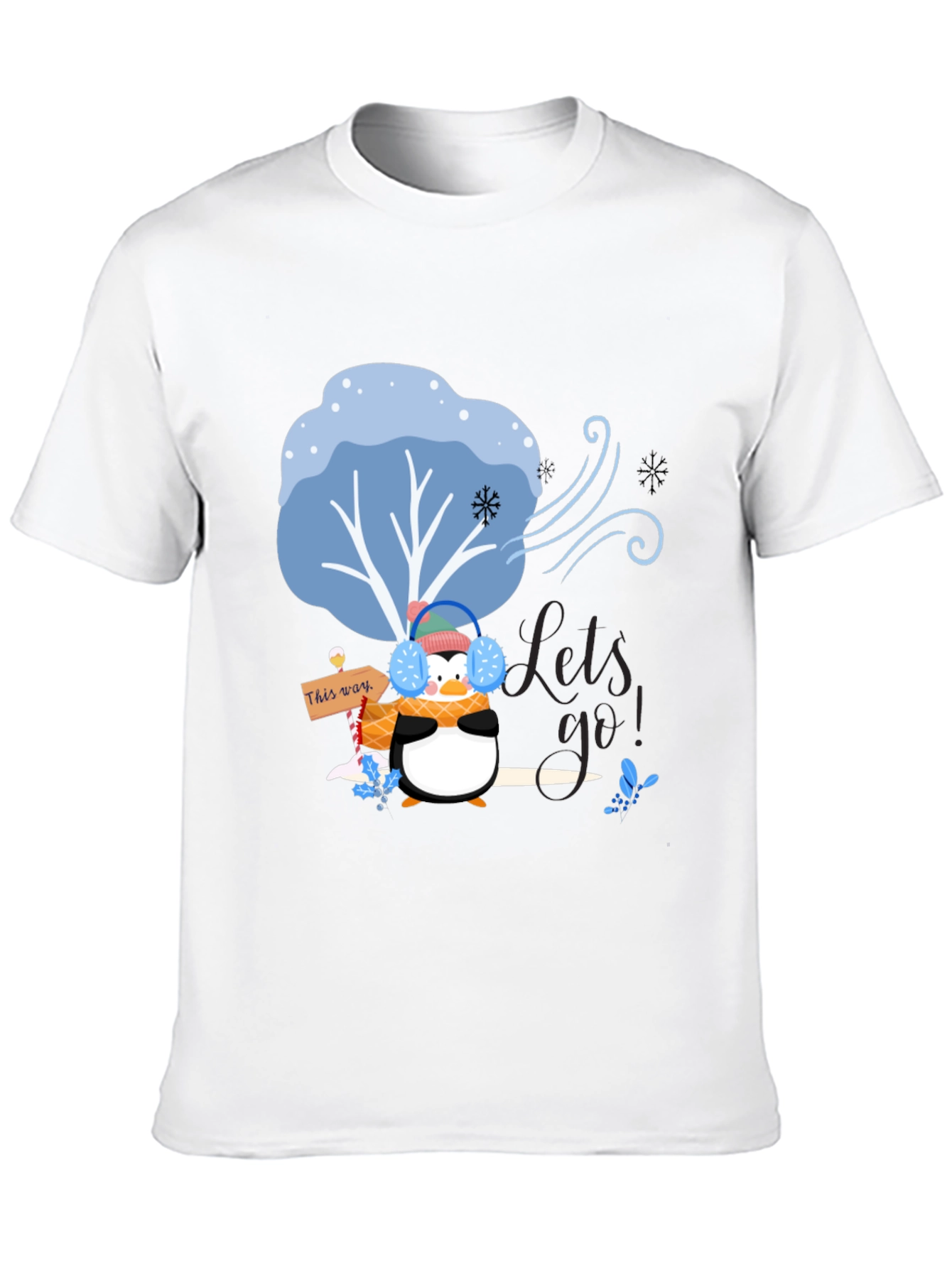 Winter Penguin T-Shirt - Lets Go!