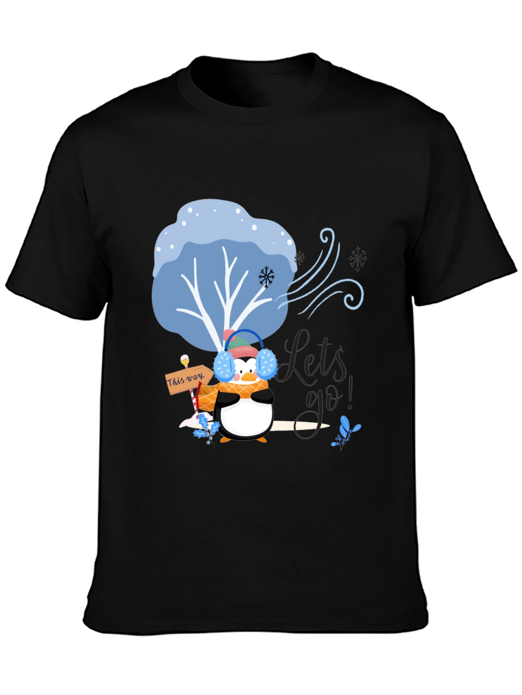 Winter Penguin T-Shirt - Lets Go!