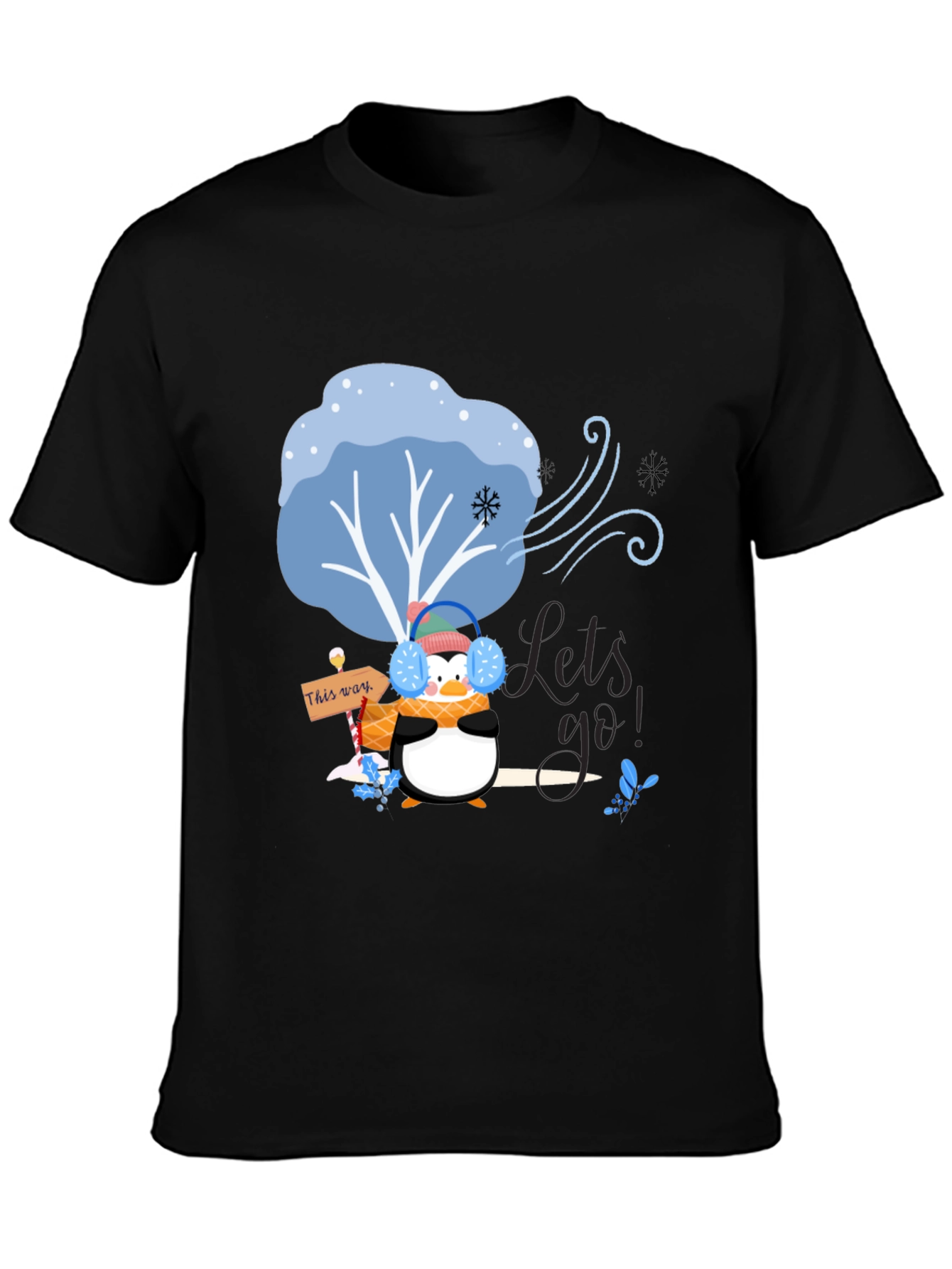 Winter Penguin T-Shirt - Lets Go!