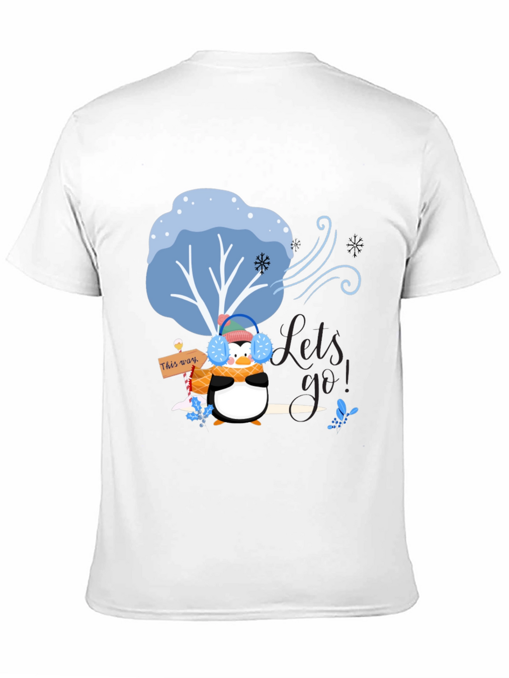 Winter Penguin T-Shirt - Lets Go!
