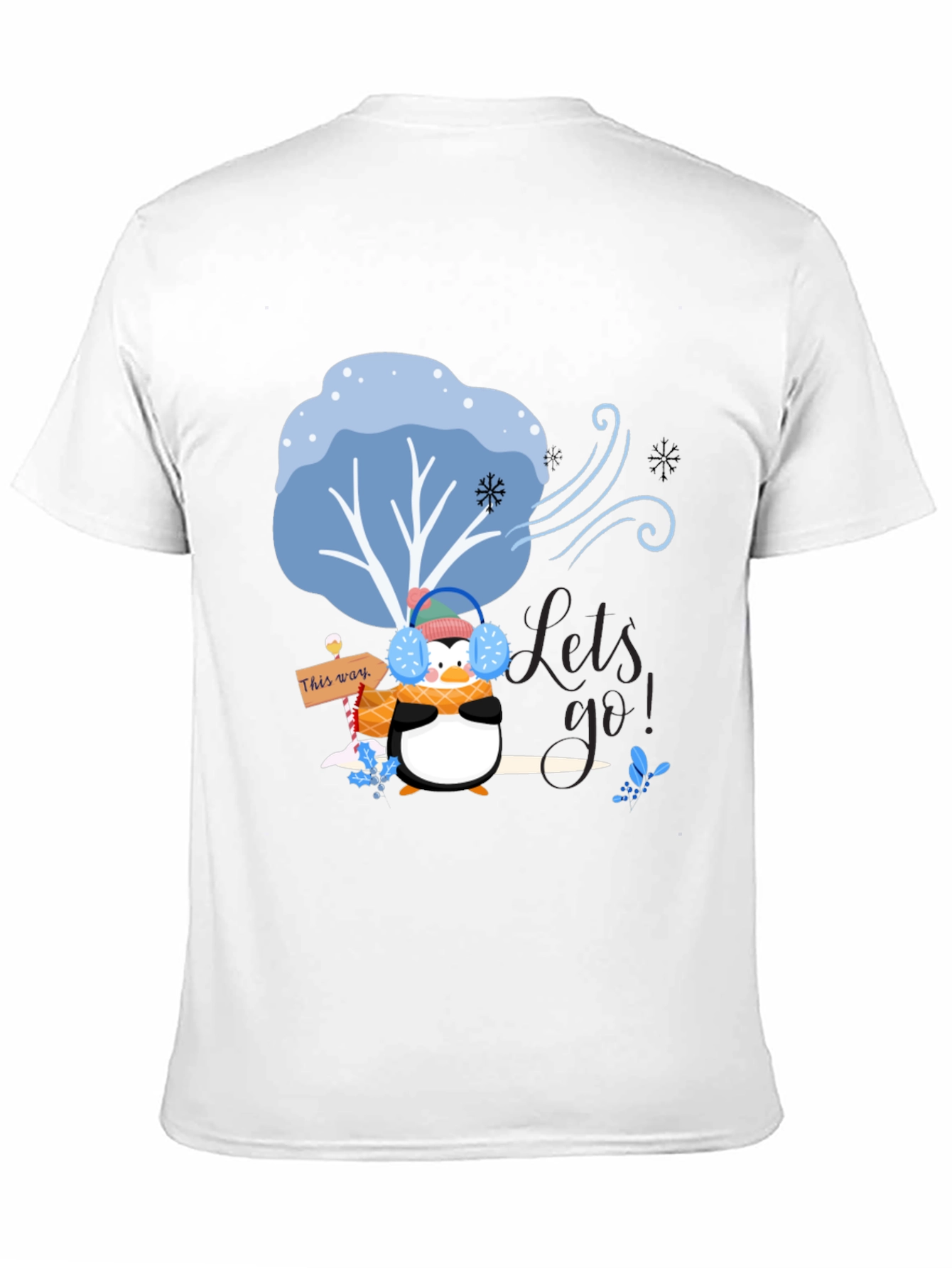 Winter Penguin T-Shirt - Lets Go!