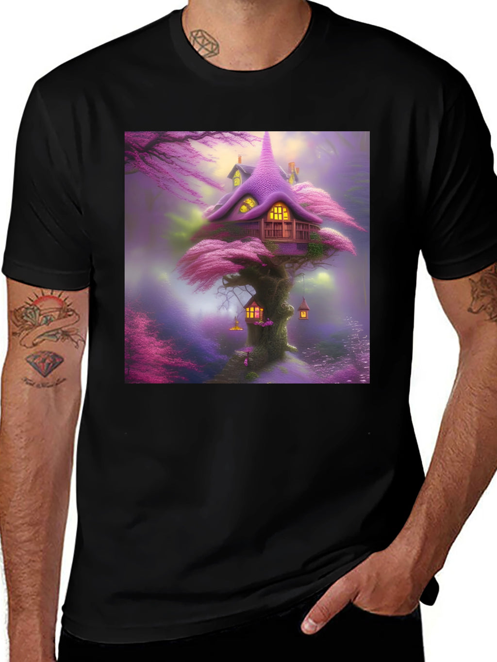 Whimsical Treehouse Graphic Tee