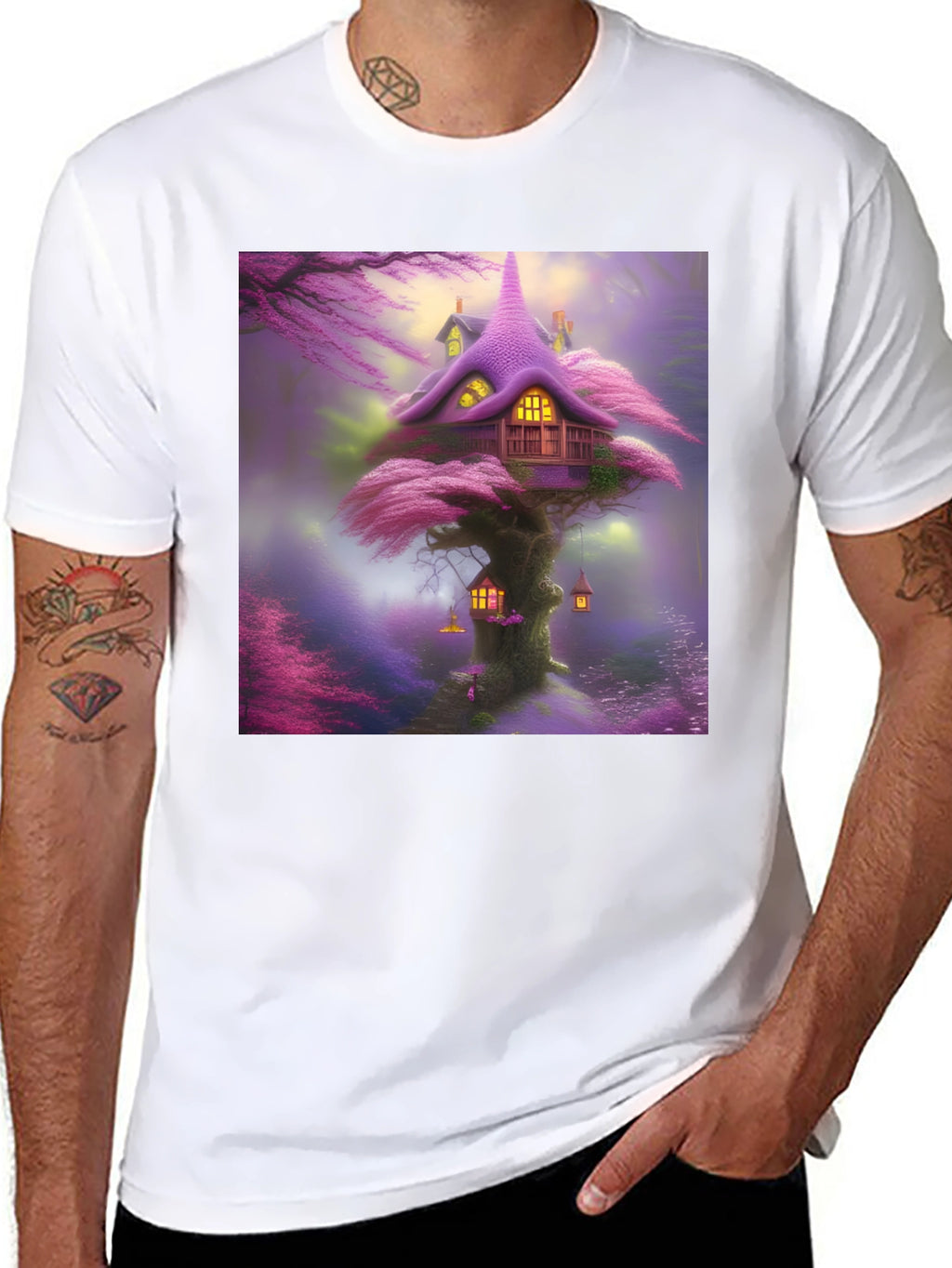 Whimsical Treehouse Graphic Tee