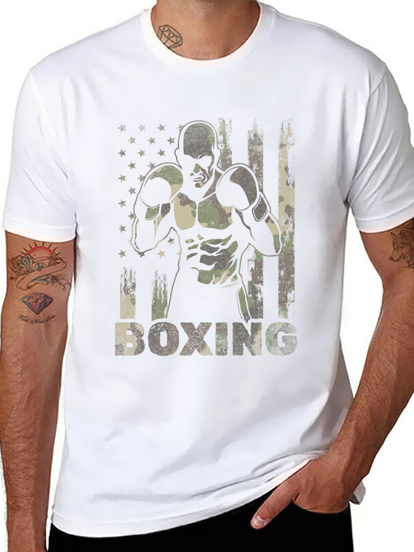 Military Boxing Camo T-Shirt