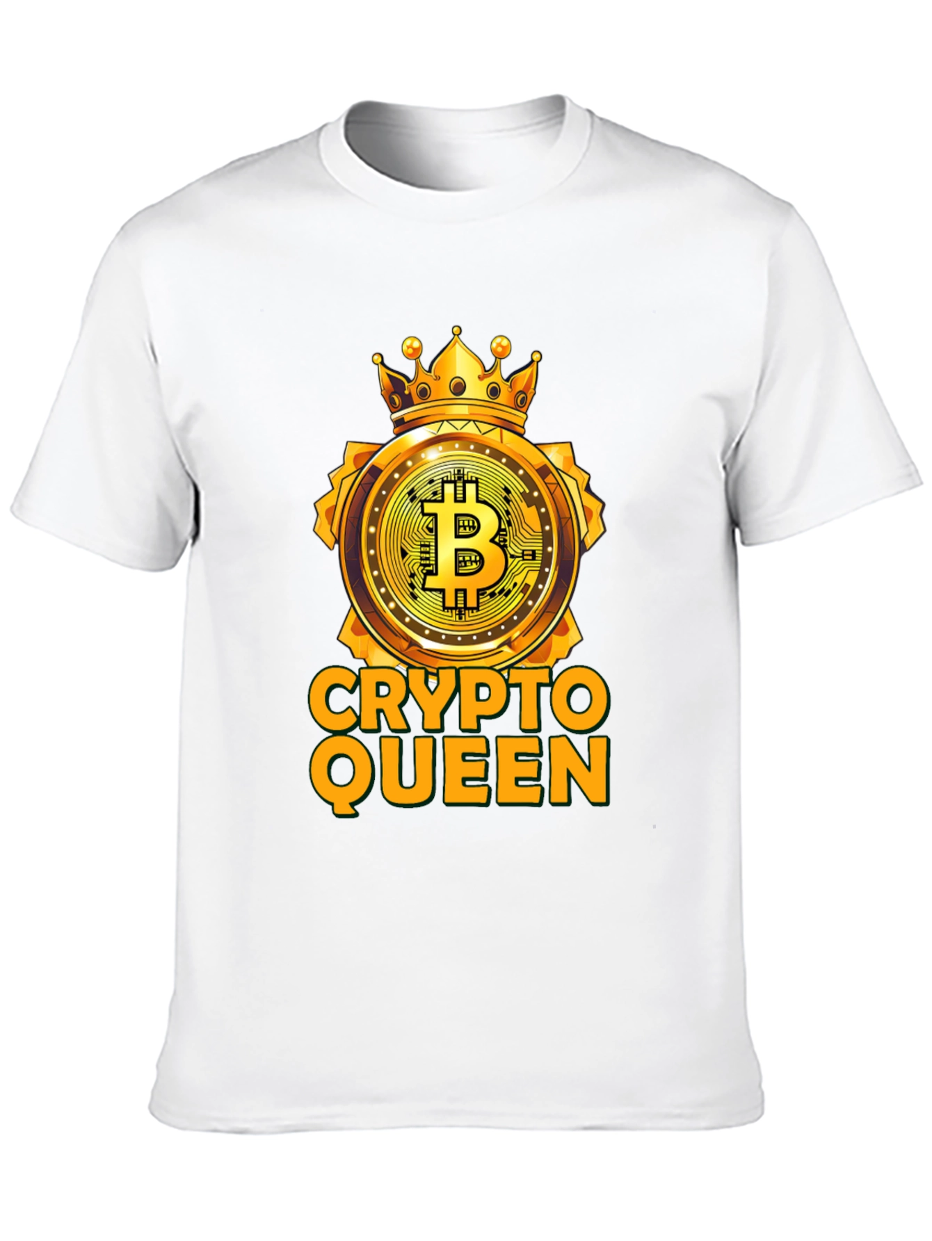 Crypto Queen Bitcoin T-Shirt - Golden Crown