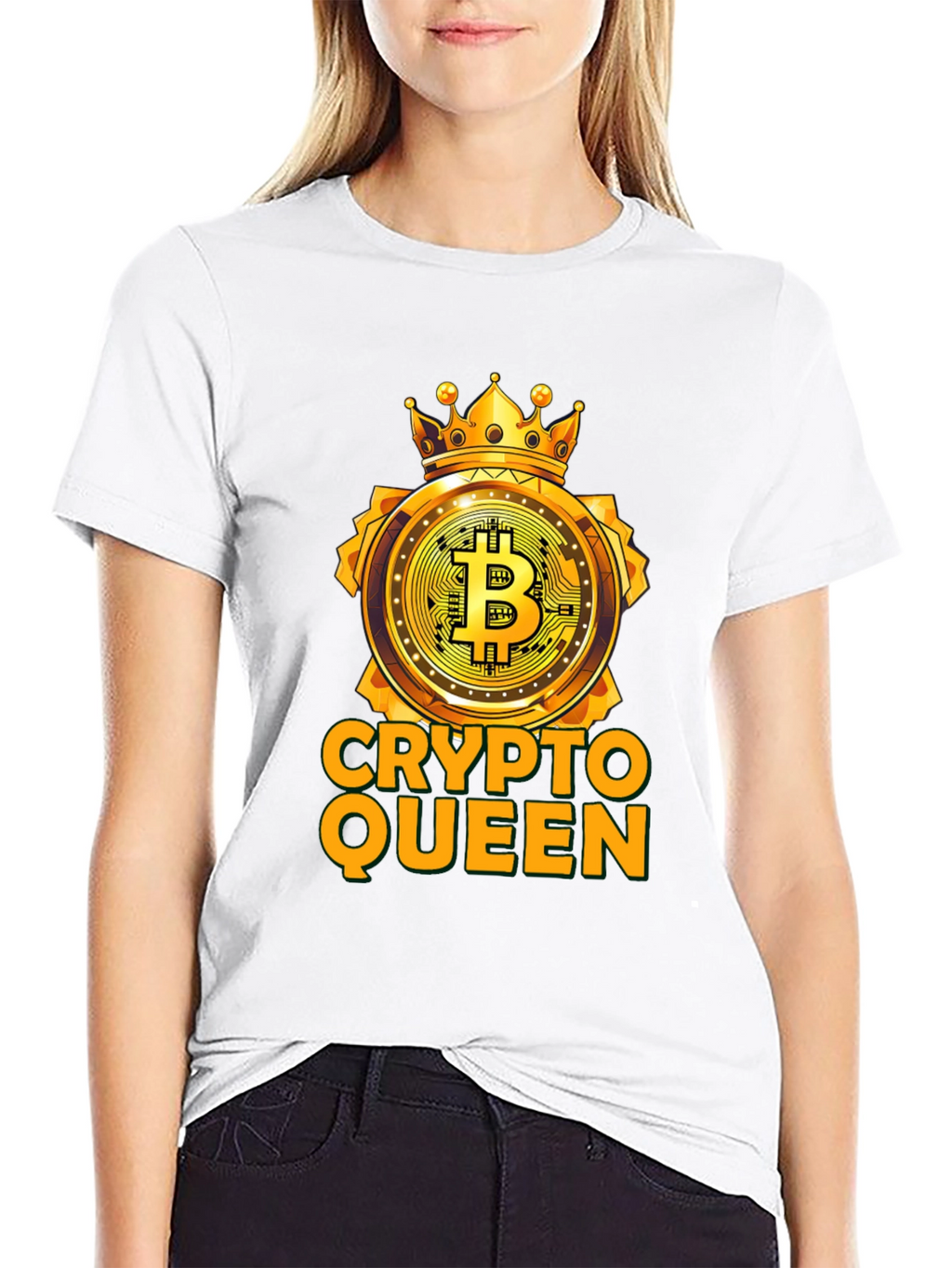 Crypto Queen Bitcoin T-Shirt - Golden Crown