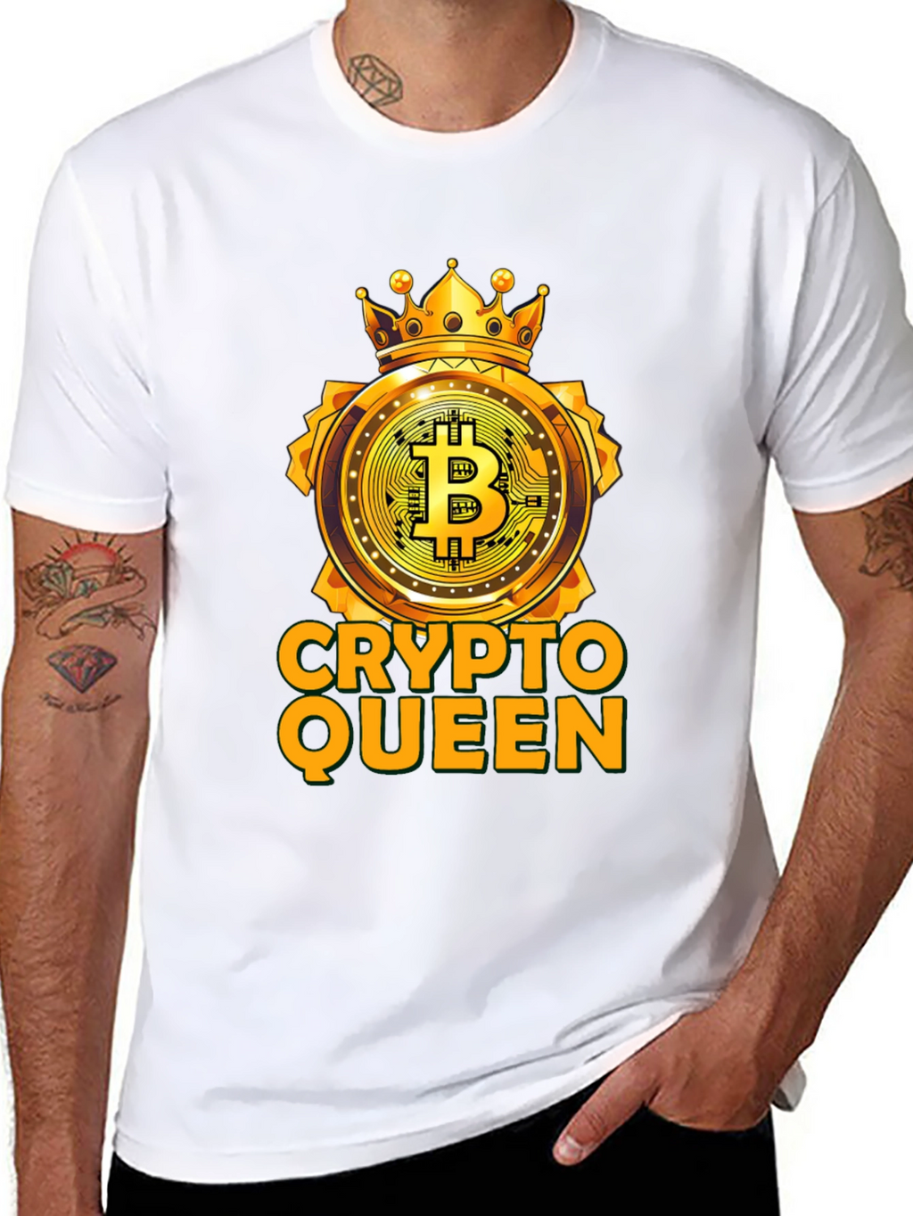 Crypto Queen Bitcoin T-Shirt - Golden Crown