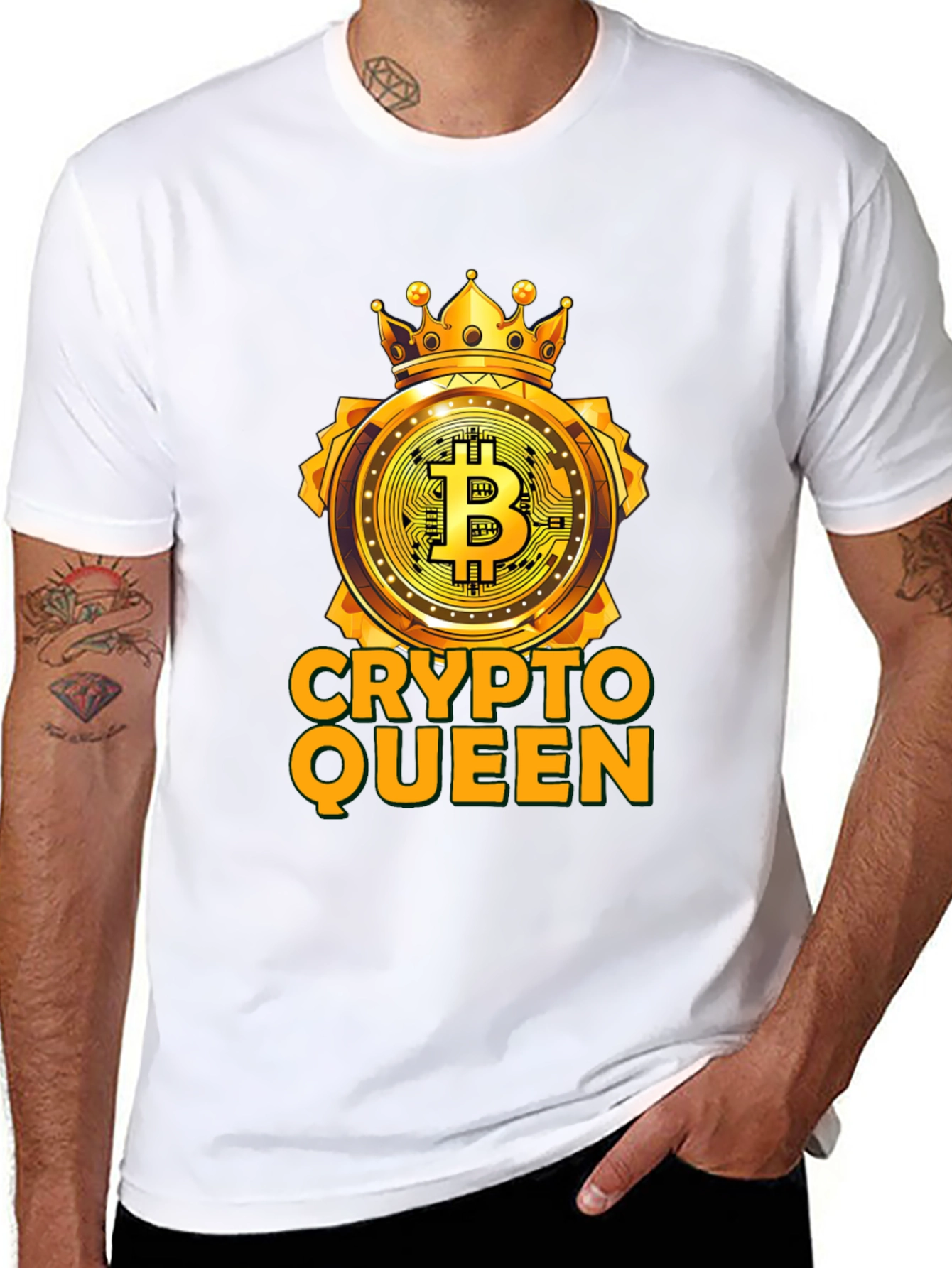 Crypto Queen Bitcoin T-Shirt - Golden Crown