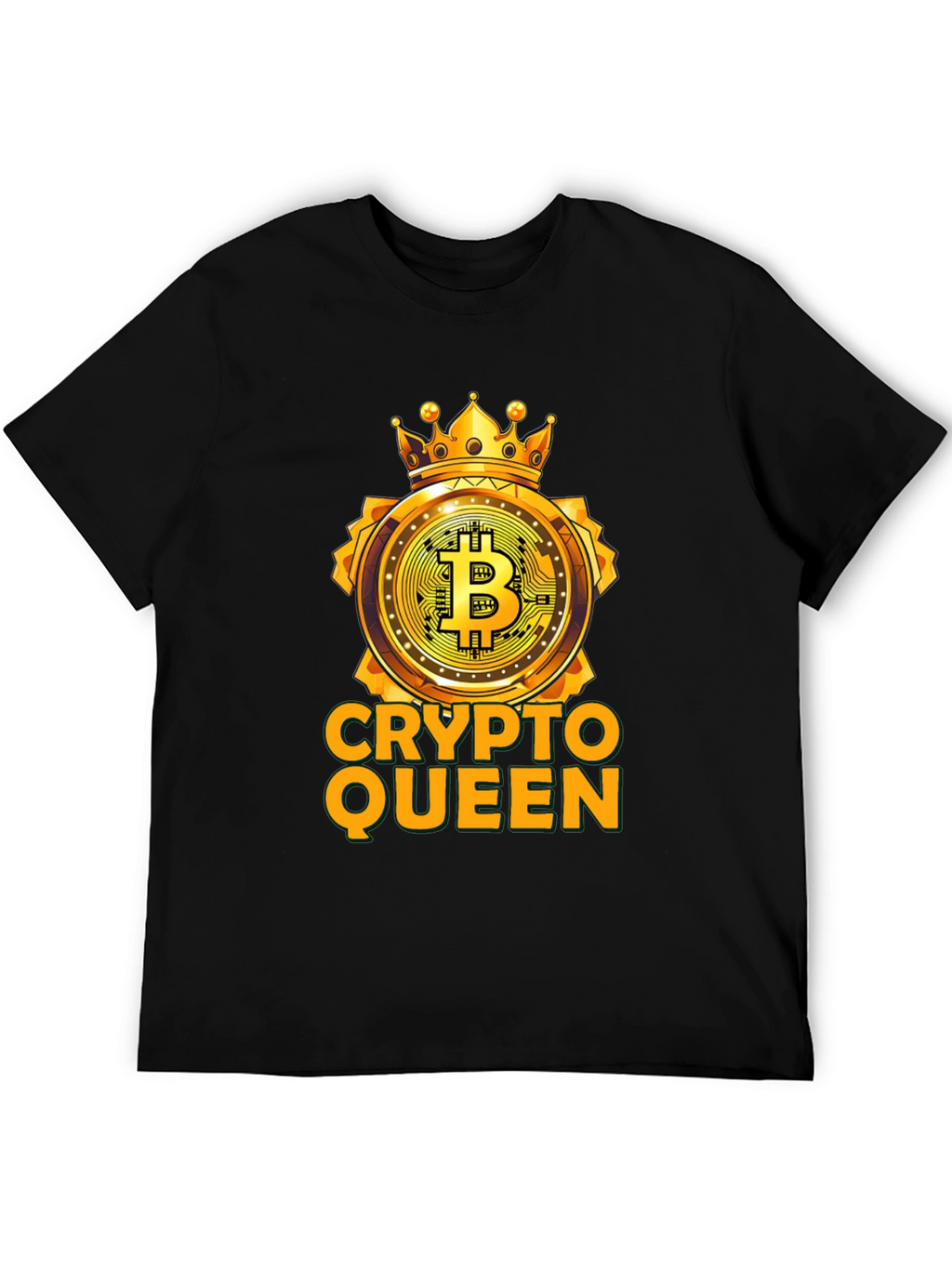 Crypto Queen Bitcoin T-Shirt - Golden Crown