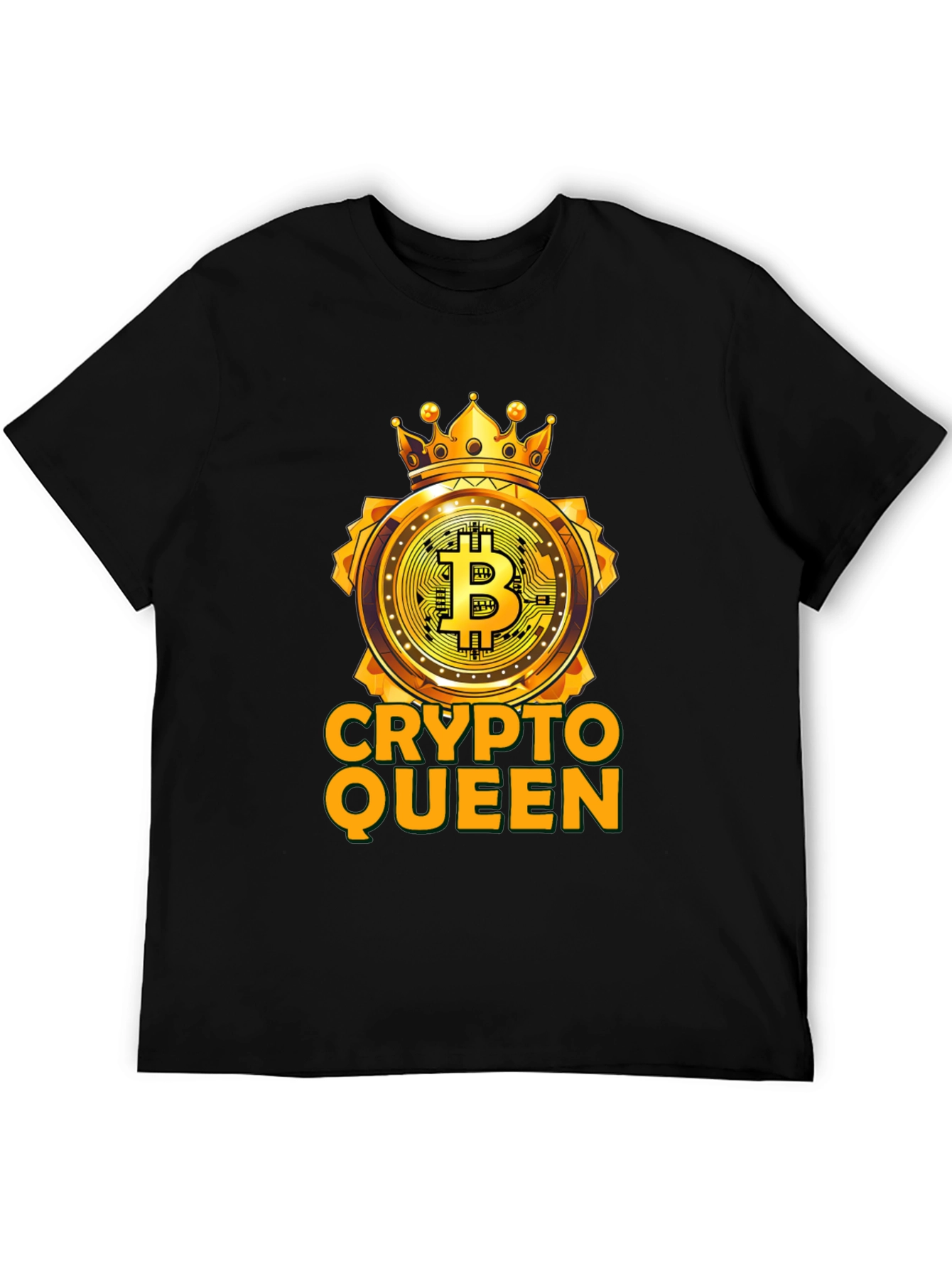 Crypto Queen Bitcoin T-Shirt - Golden Crown