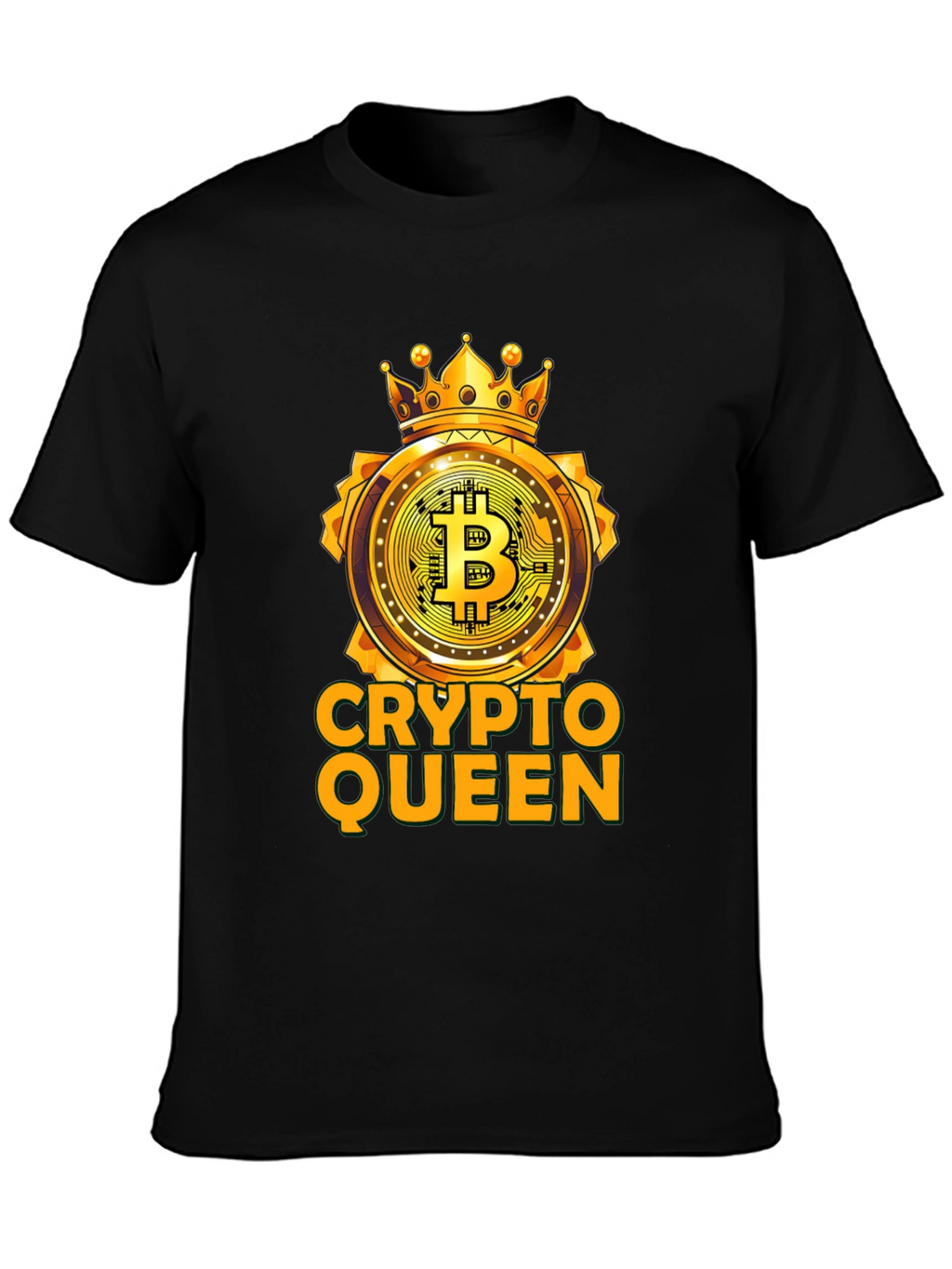 Crypto Queen Bitcoin T-Shirt - Golden Crown