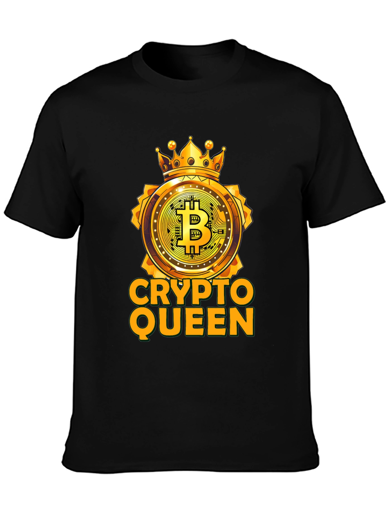Crypto Queen Bitcoin T-Shirt - Golden Crown