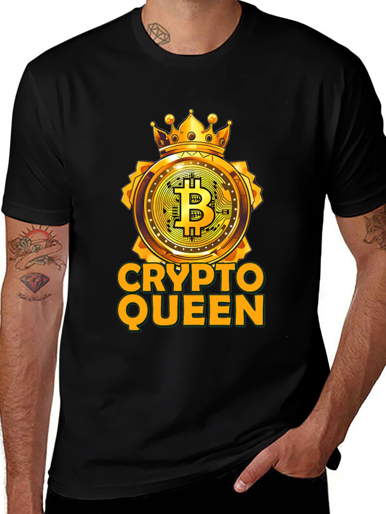Crypto Queen Bitcoin T-Shirt - Golden Crown