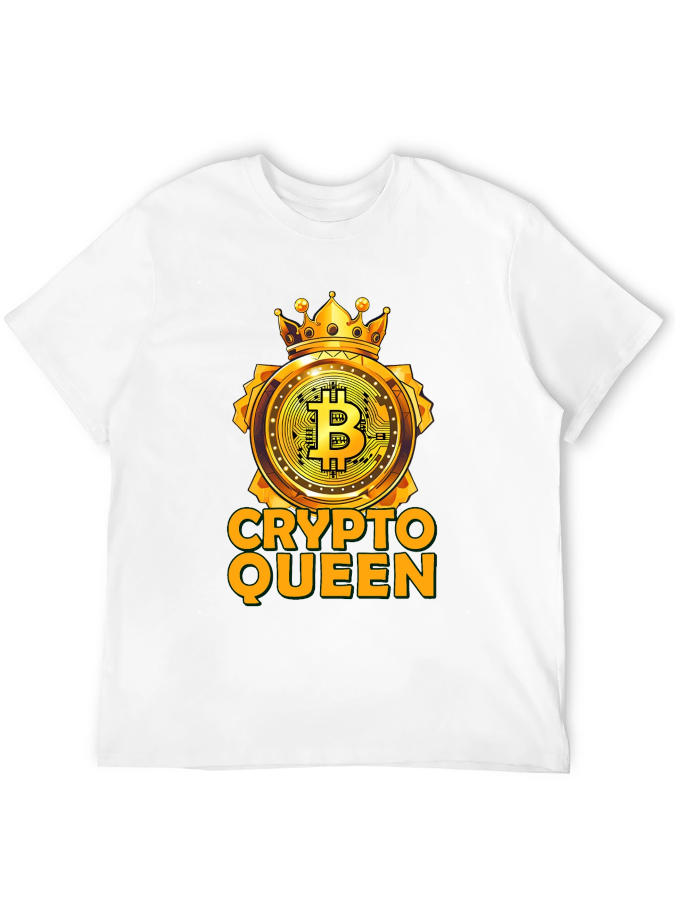 Crypto Queen Bitcoin T-Shirt - Golden Crown