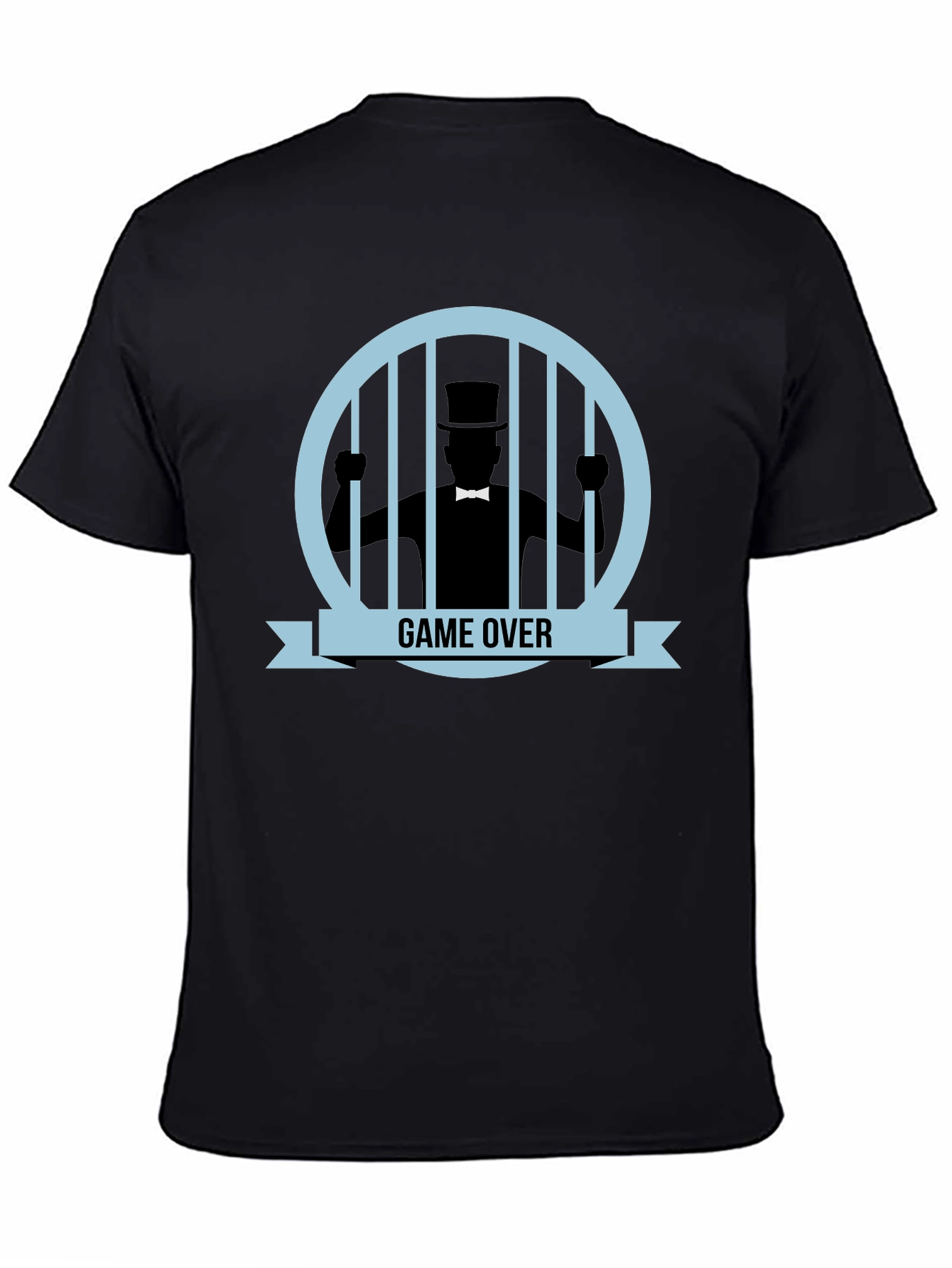 Game Over T-Shirt - Black Graphic Tee with Novelty Design