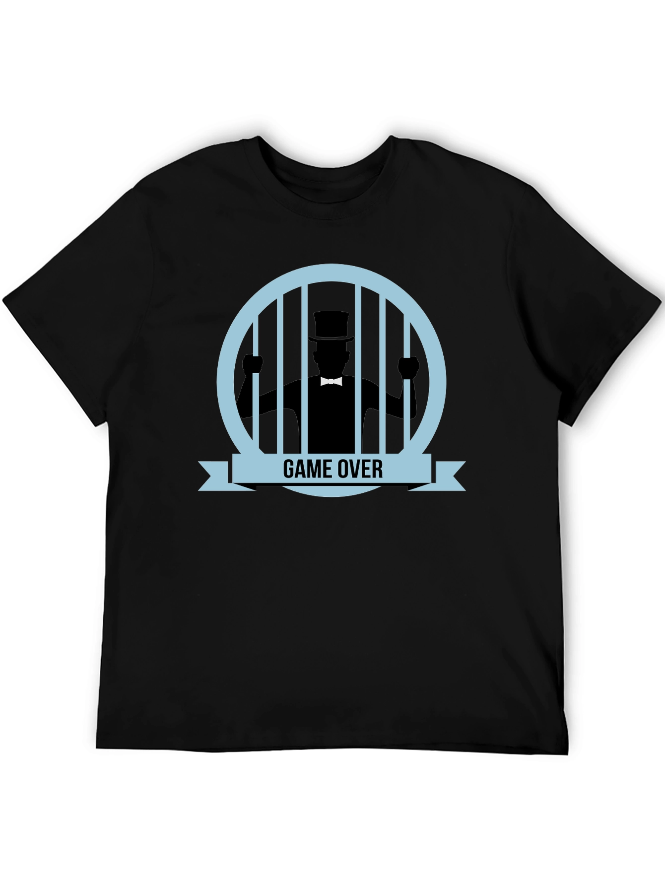 Game Over T-Shirt - Black Graphic Tee with Novelty Design