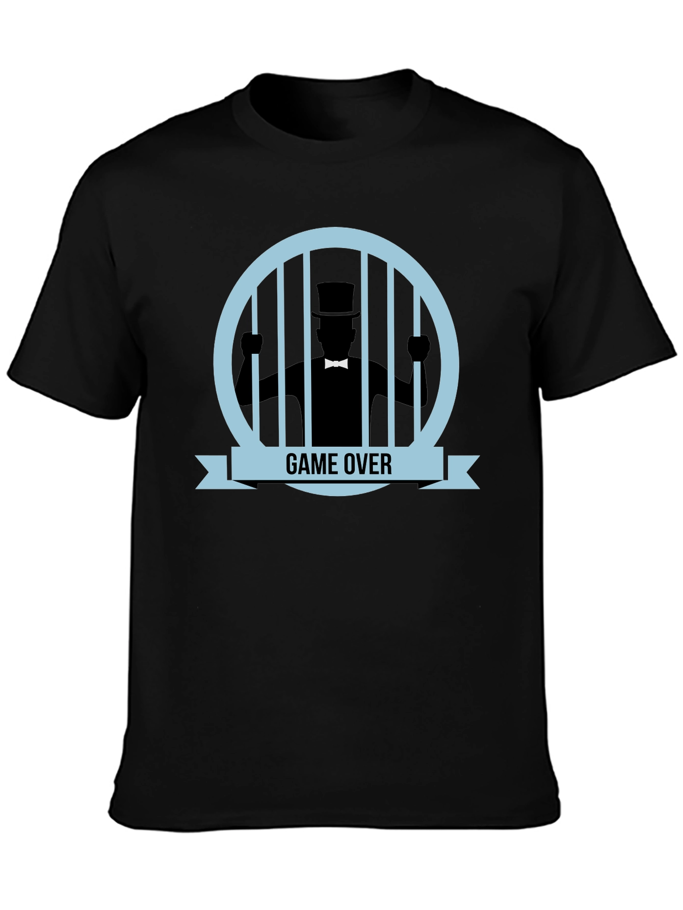 Game Over T-Shirt - Black Graphic Tee with Novelty Design