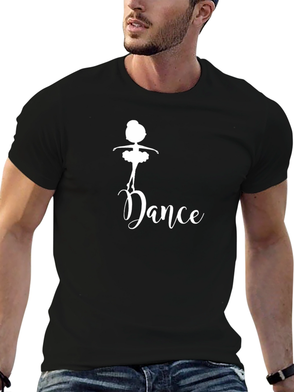 Dance Ballerina Black Graphic Tee