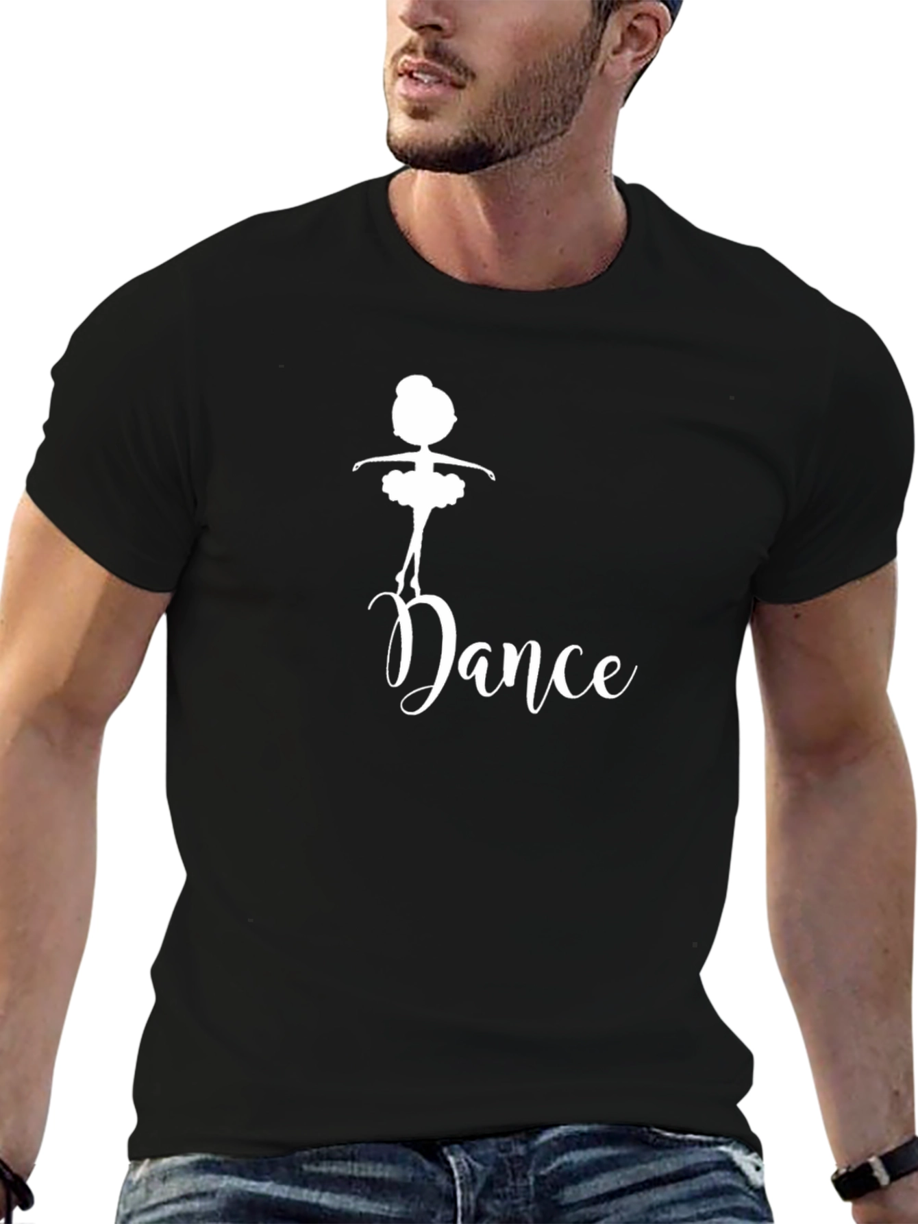 Dance Ballerina Black Graphic Tee