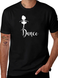 Dance Ballerina Black Graphic Tee
