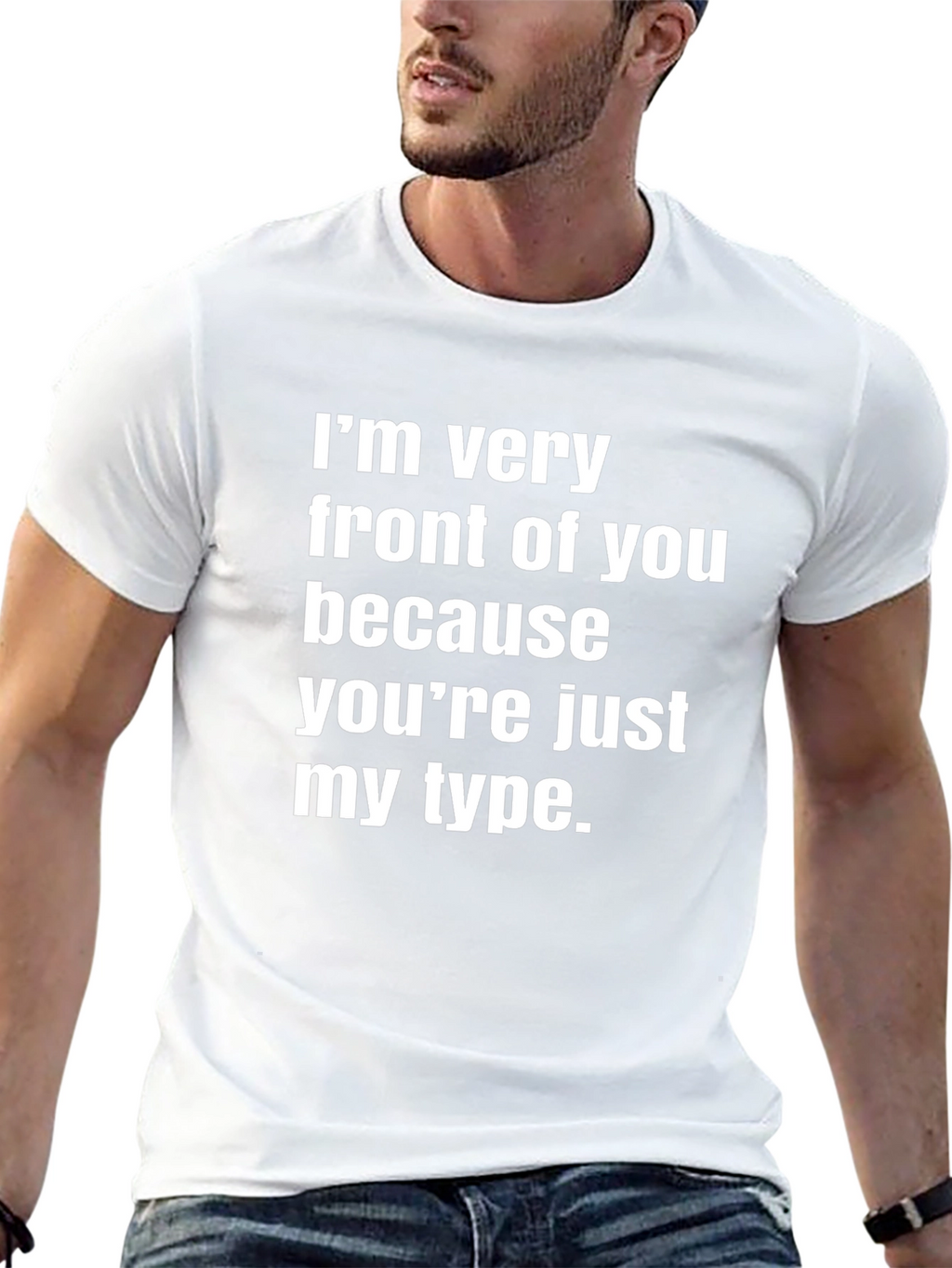 Funny Im Very Front of You Black Graphic Tee