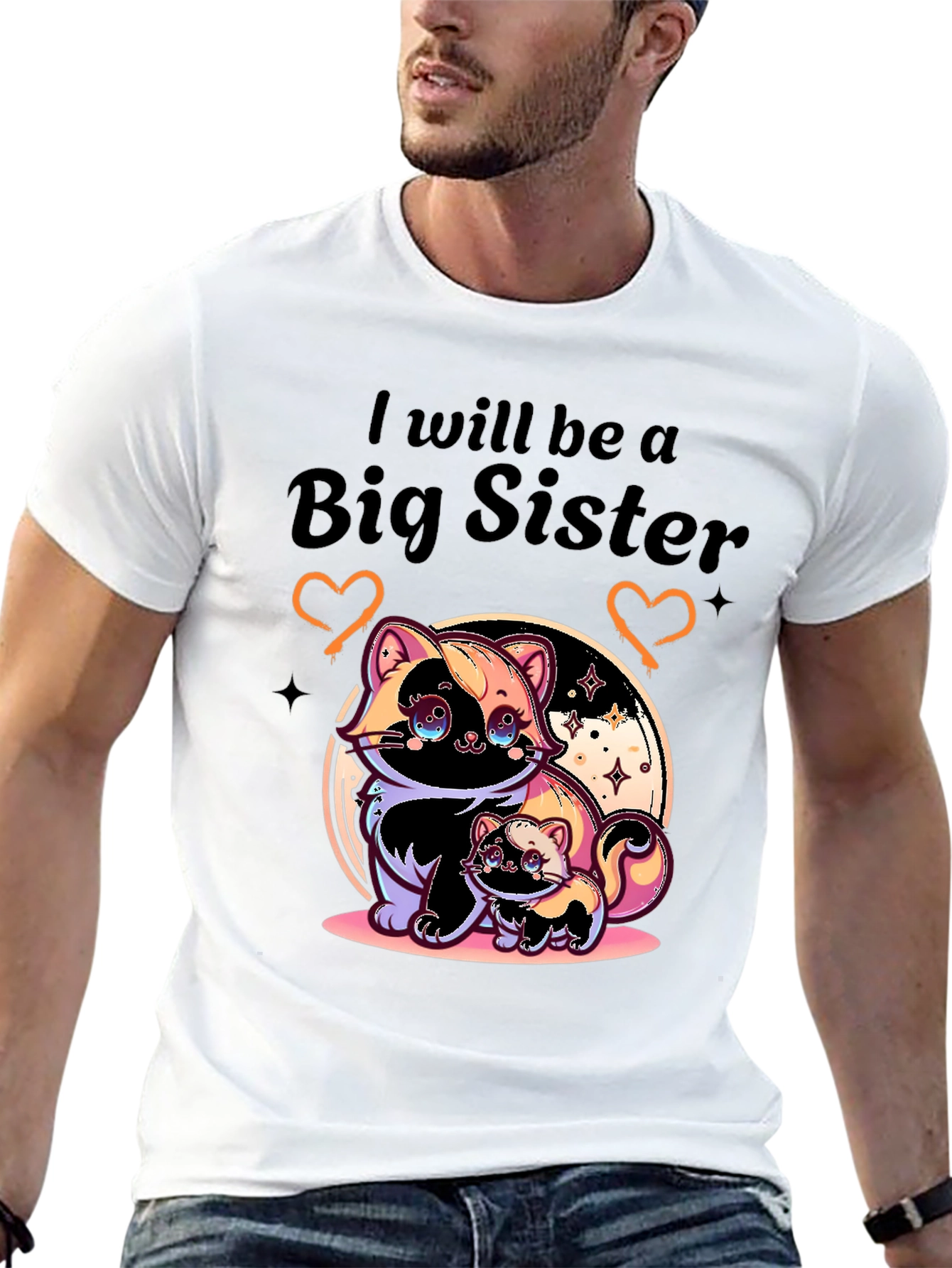 Big Sister T-Shirt with Cute Skunk Design
