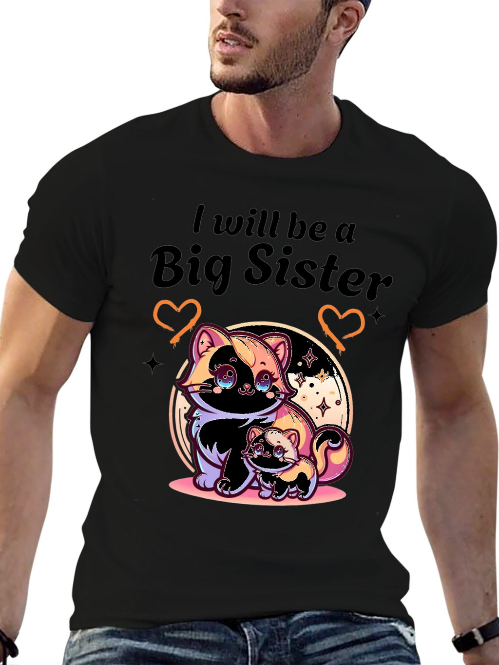 Big Sister T-Shirt with Cute Skunk Design