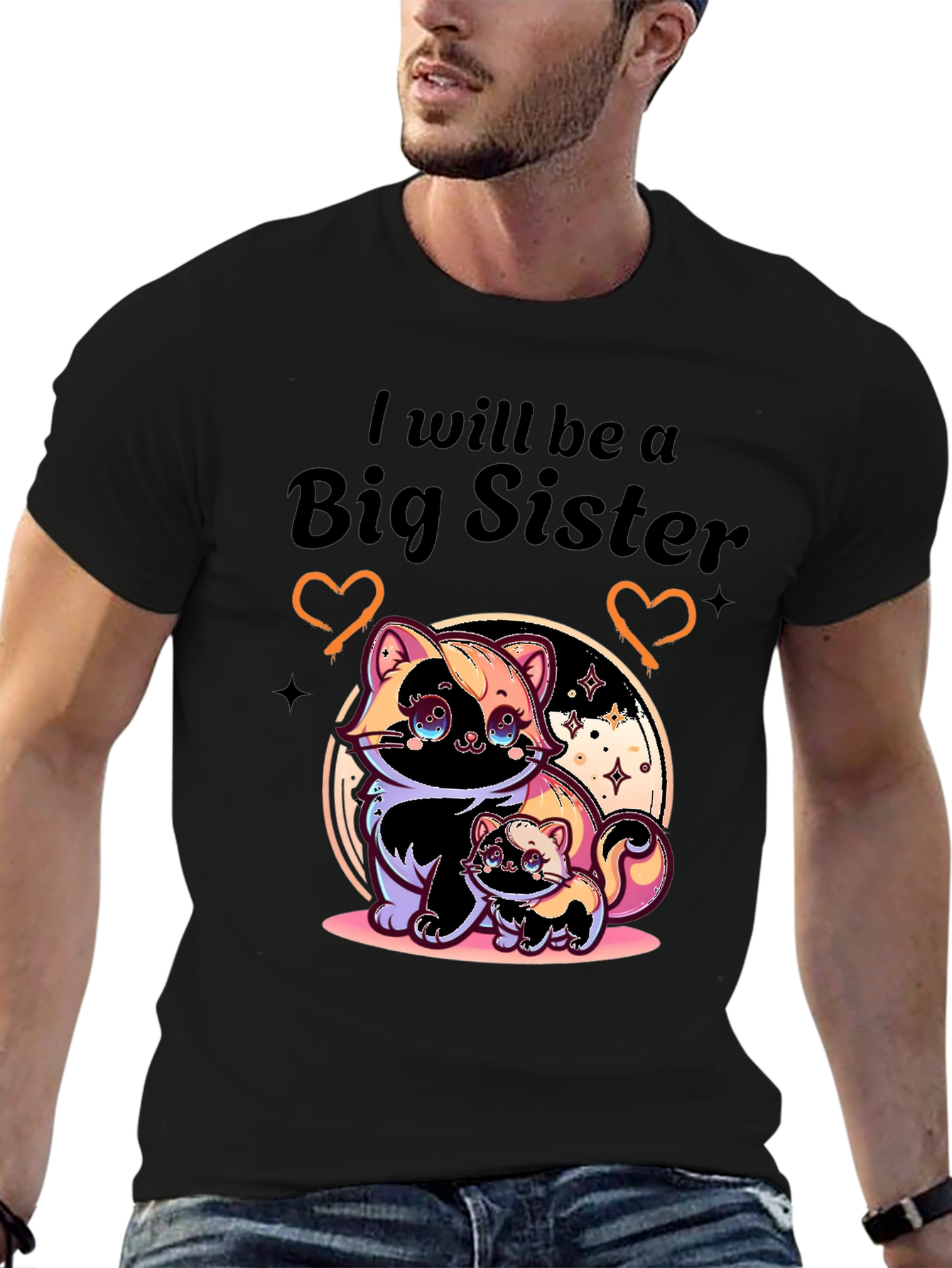 Big Sister T-Shirt with Cute Skunk Design