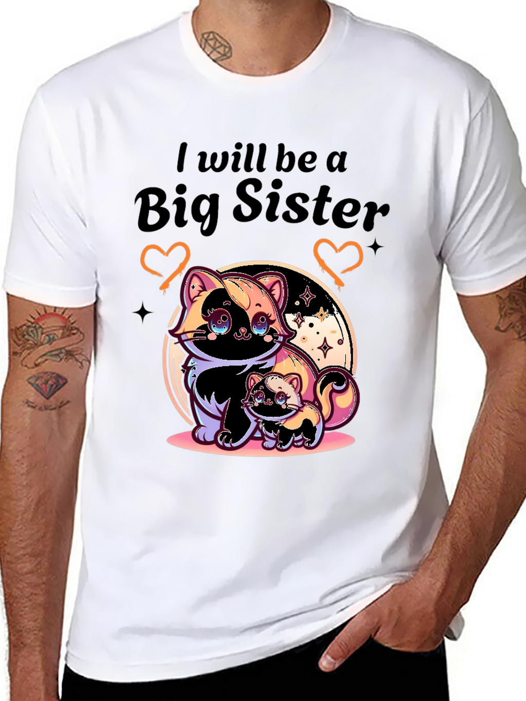 Big Sister T-Shirt with Cute Skunk Design