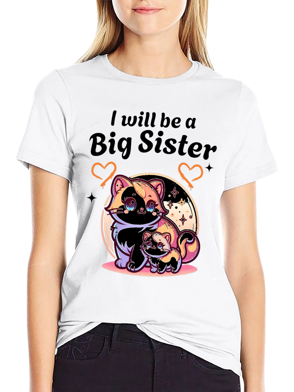 Big Sister T-Shirt with Cute Skunk Design
