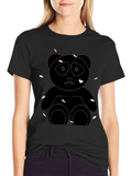 Black Panda Bear Graphic Tee