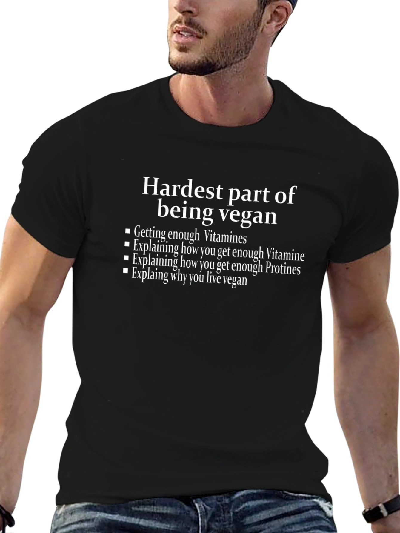 Hardest Part of Being Vegan T-Shirt - Funny Vegan Tee