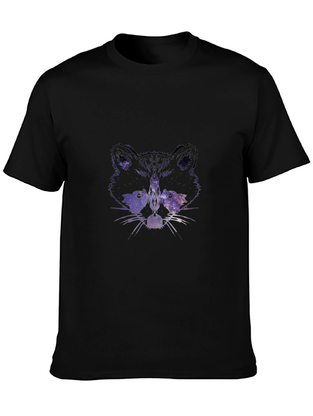 Galaxy Raccoon Graphic Tee - Black T-Shirt