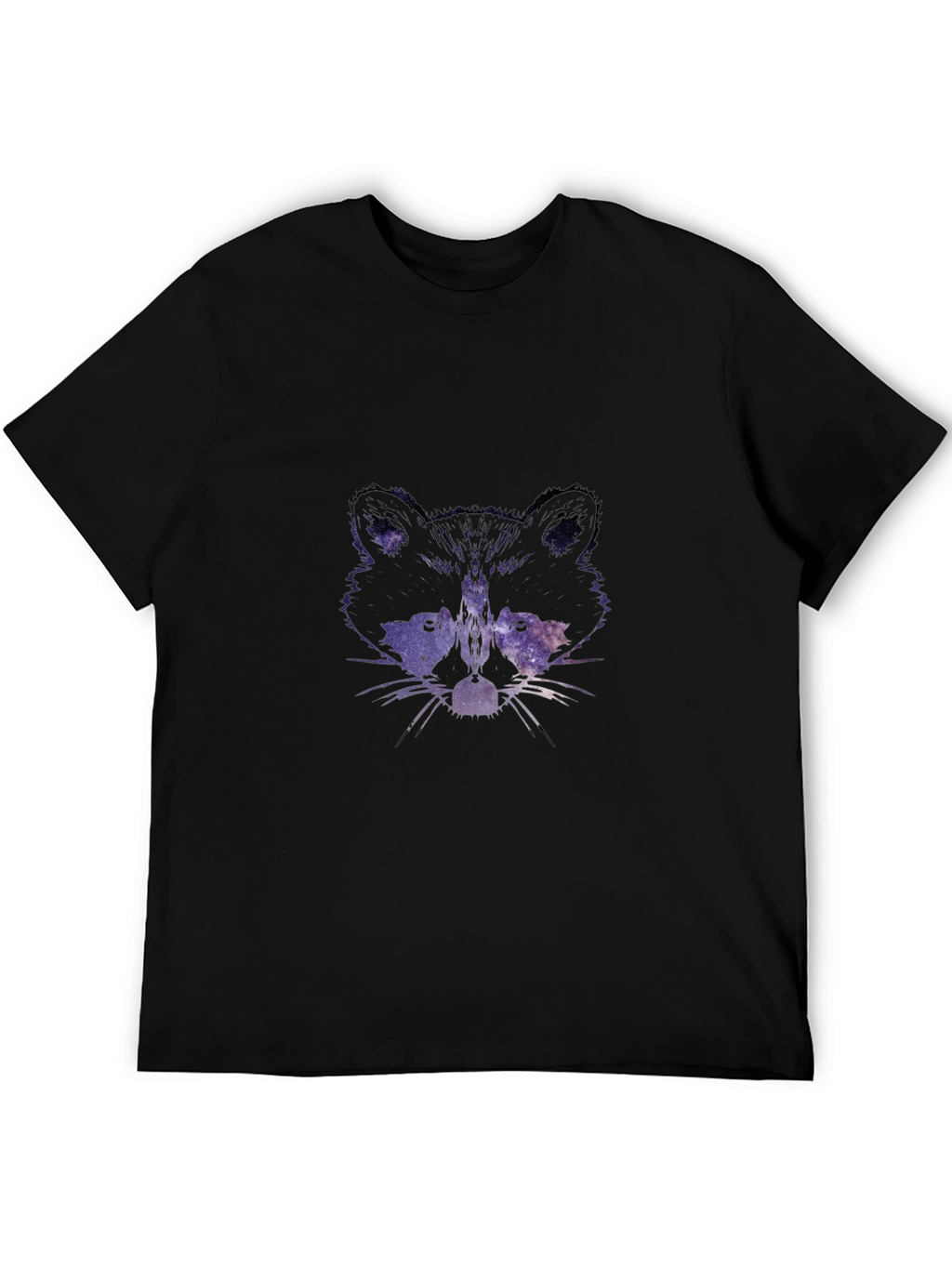 Galaxy Raccoon Graphic Tee - Black T-Shirt