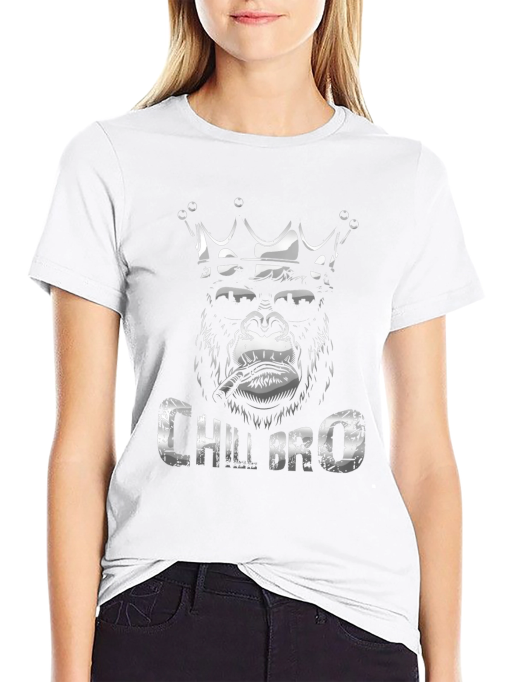 Chill Bro Gorilla King Black T-Shirt