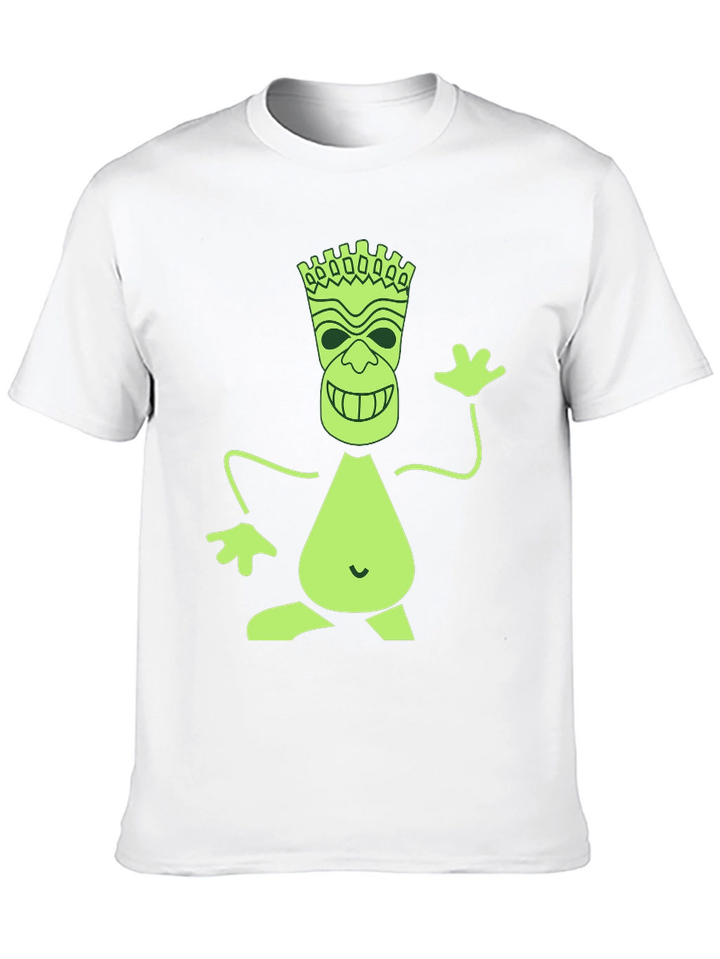 Fun Tiki Graphic Print Black T-Shirt