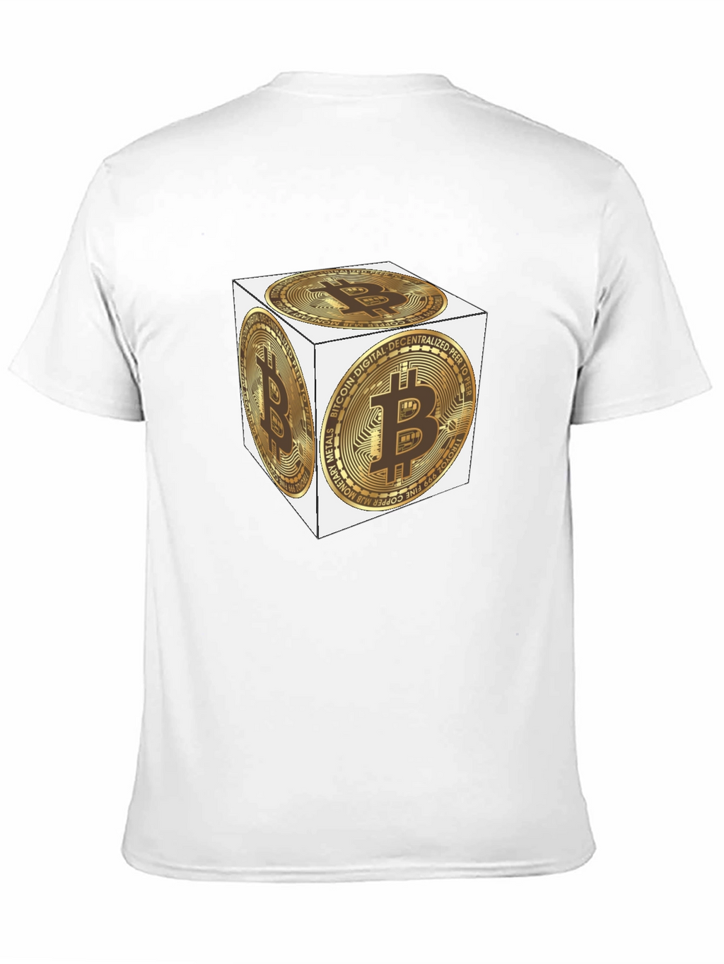 Bitcoin Cube Black T-Shirt - Crypto Tee